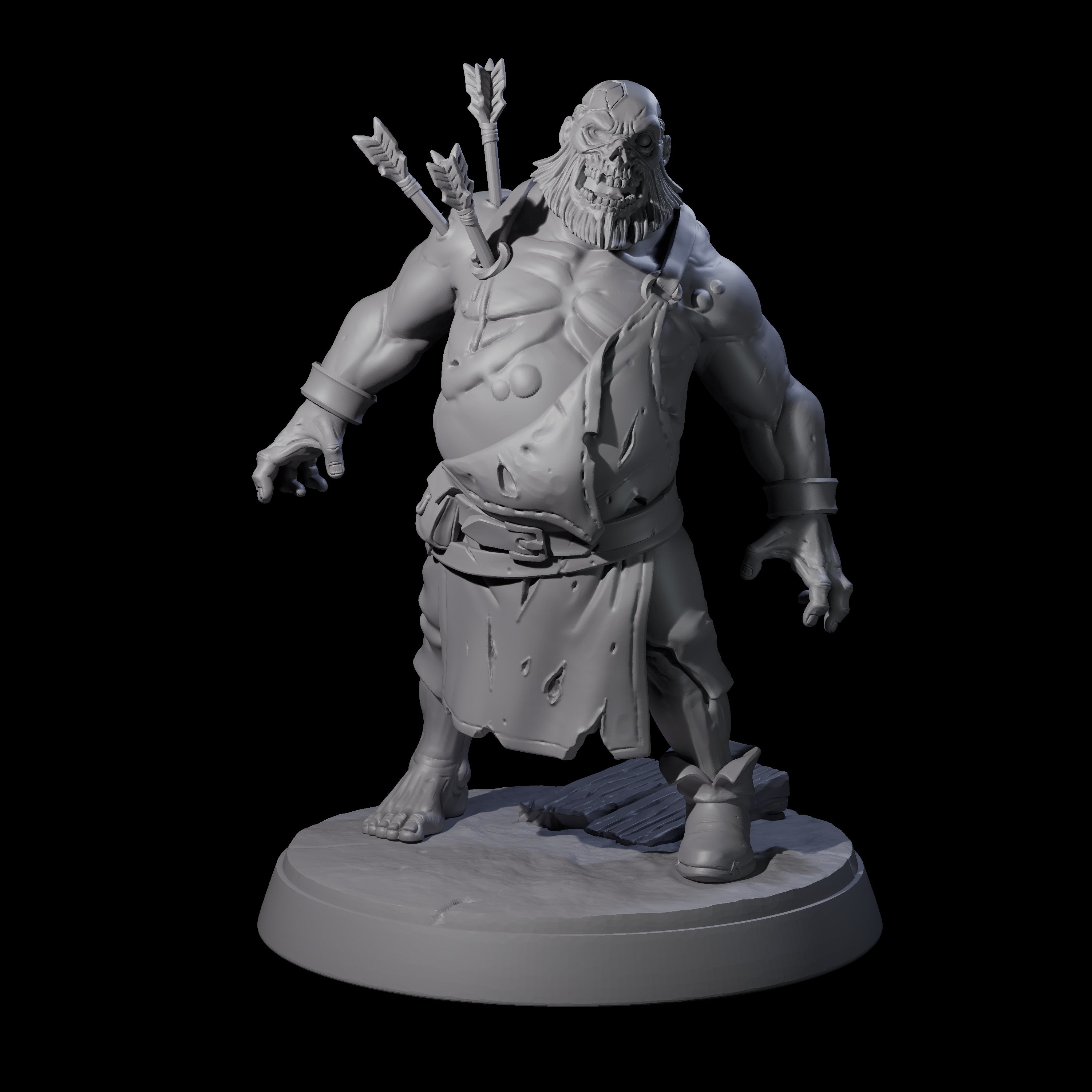 Smelly Bloated Zombie Shambler B Miniature for Dungeons and Dragons, Pathfinder or other TTRPGs