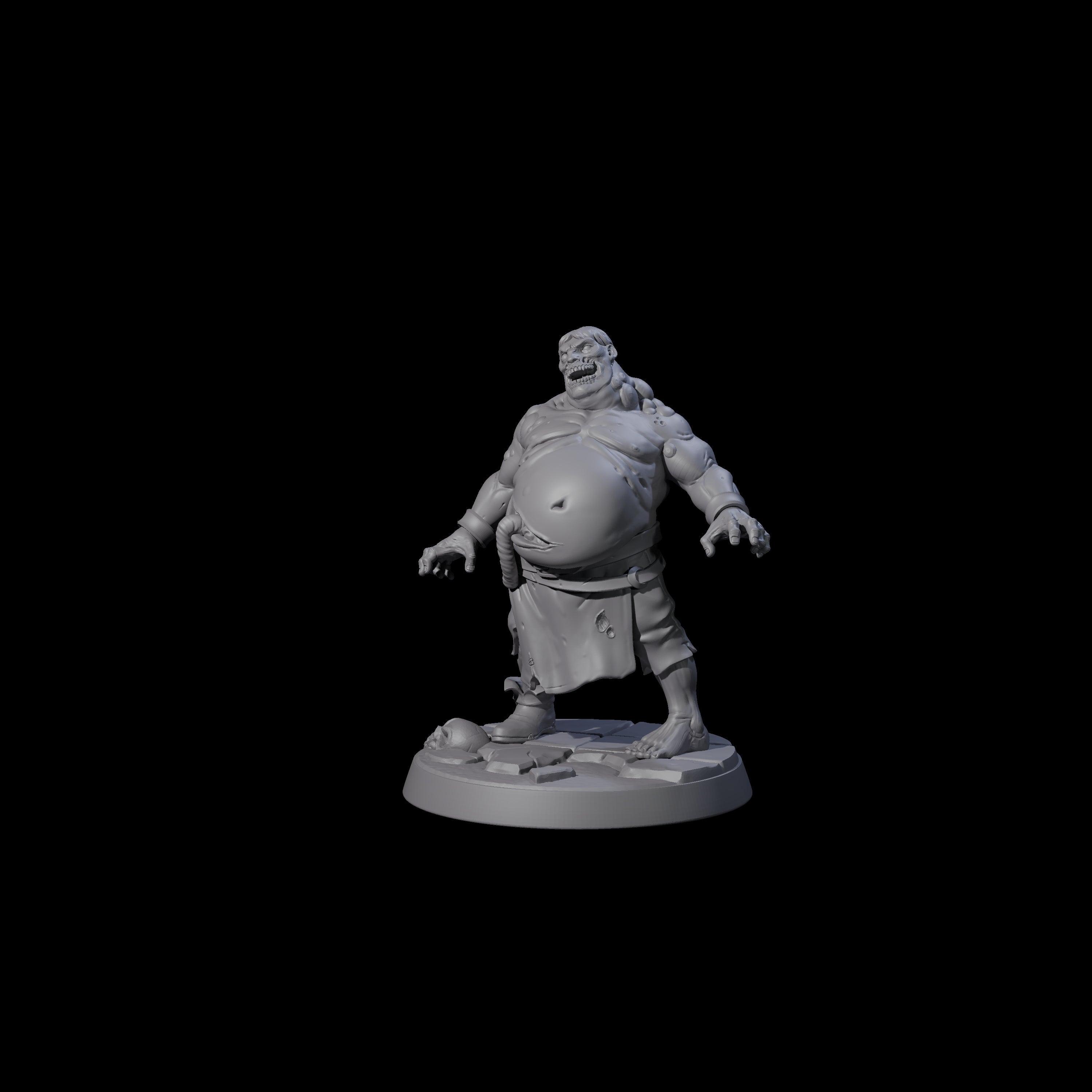 Smelly Bloated Zombie Shambler D Miniature for Dungeons and Dragons, Pathfinder or other TTRPGs