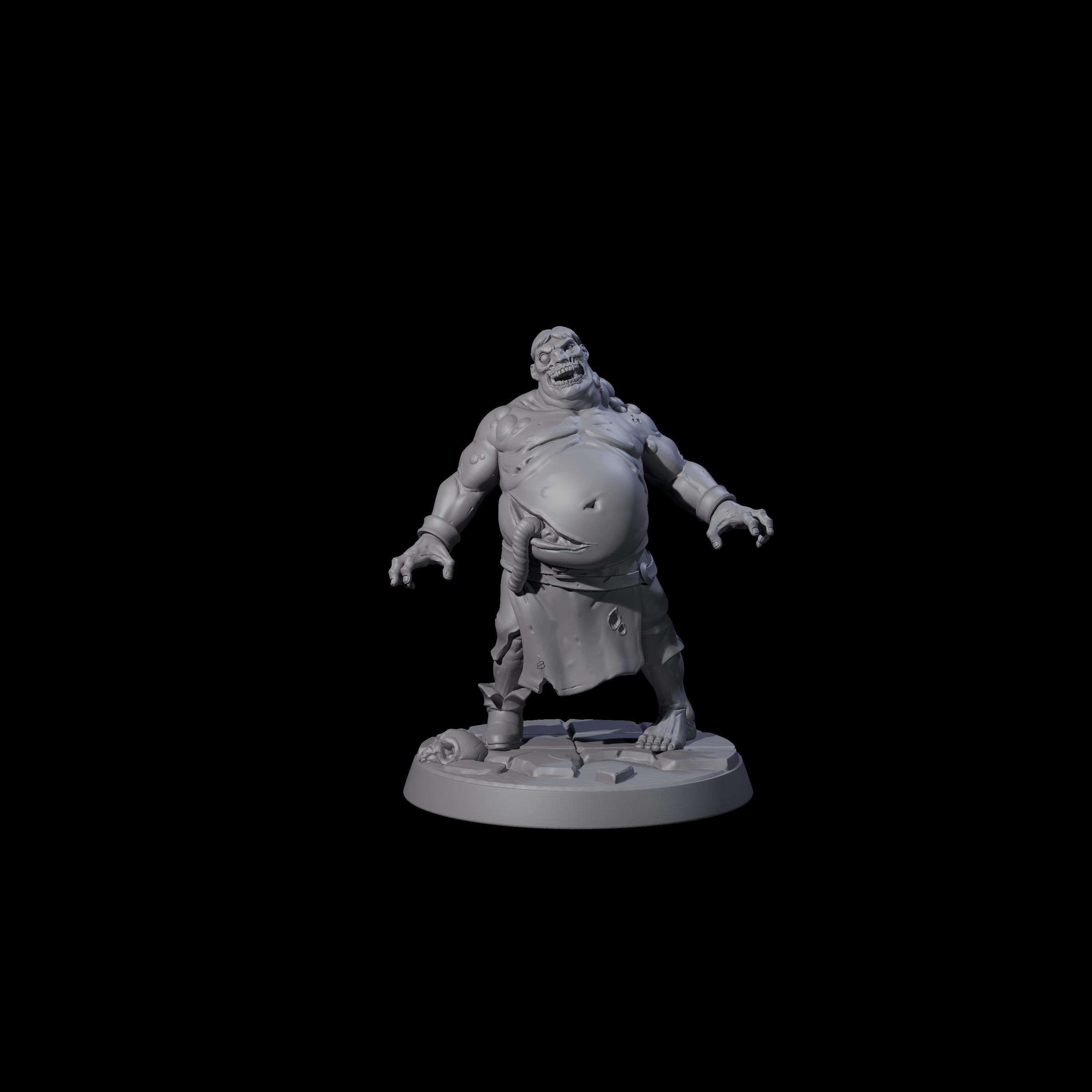 Smelly Bloated Zombie Shambler D Miniature for Dungeons and Dragons, Pathfinder or other TTRPGs