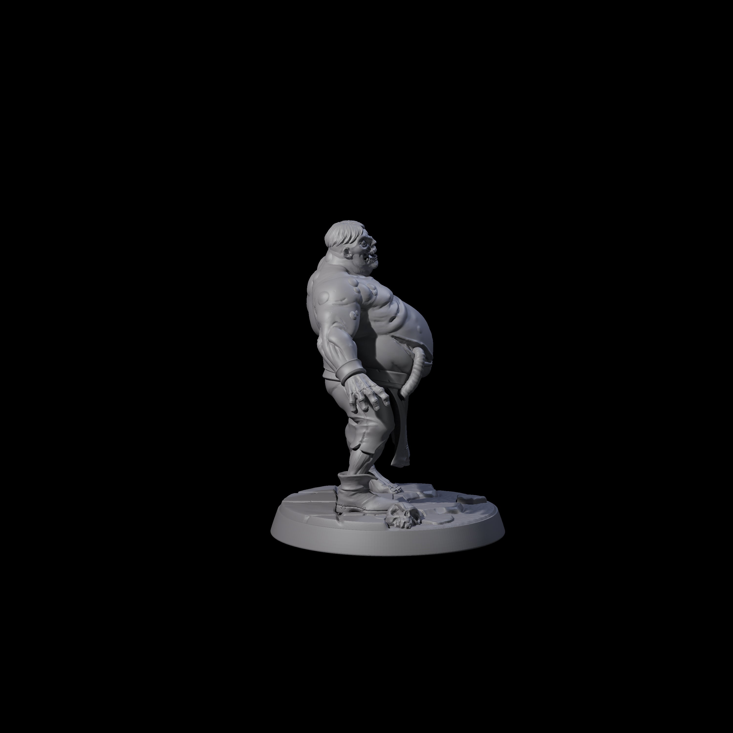 Smelly Bloated Zombie Shambler D Miniature for Dungeons and Dragons, Pathfinder or other TTRPGs