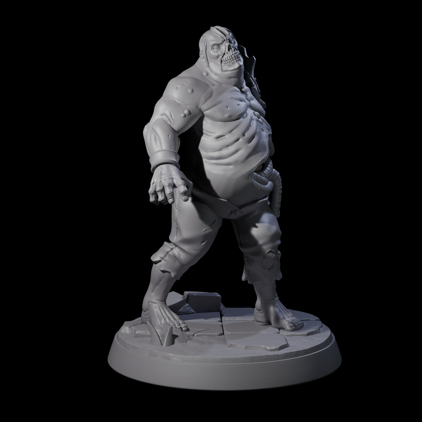Smelly Bloated Zombie Shamblers Miniature for Dungeons and Dragons, Pathfinder or other TTRPGs