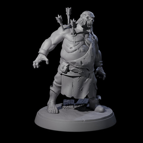Smelly Bloated Zombie Shamblers Miniature for Dungeons and Dragons, Pathfinder or other TTRPGs