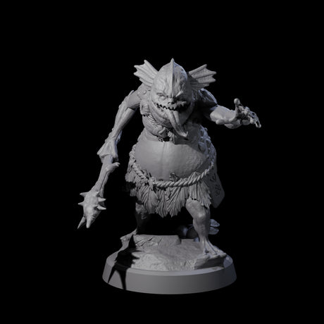 Smelly Kua-Toa Mystic A Miniature for Dungeons and Dragons, Pathfinder or other TTRPGs