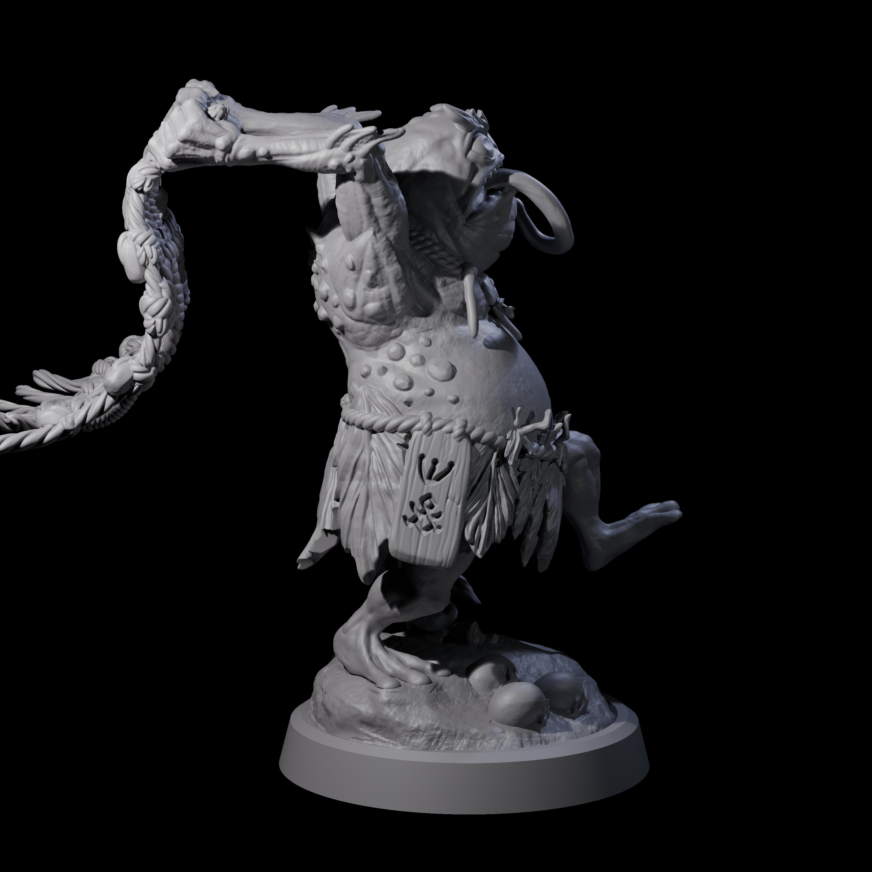 Smelly Kua-Toa Mystic C Miniature for Dungeons and Dragons, Pathfinder or other TTRPGs