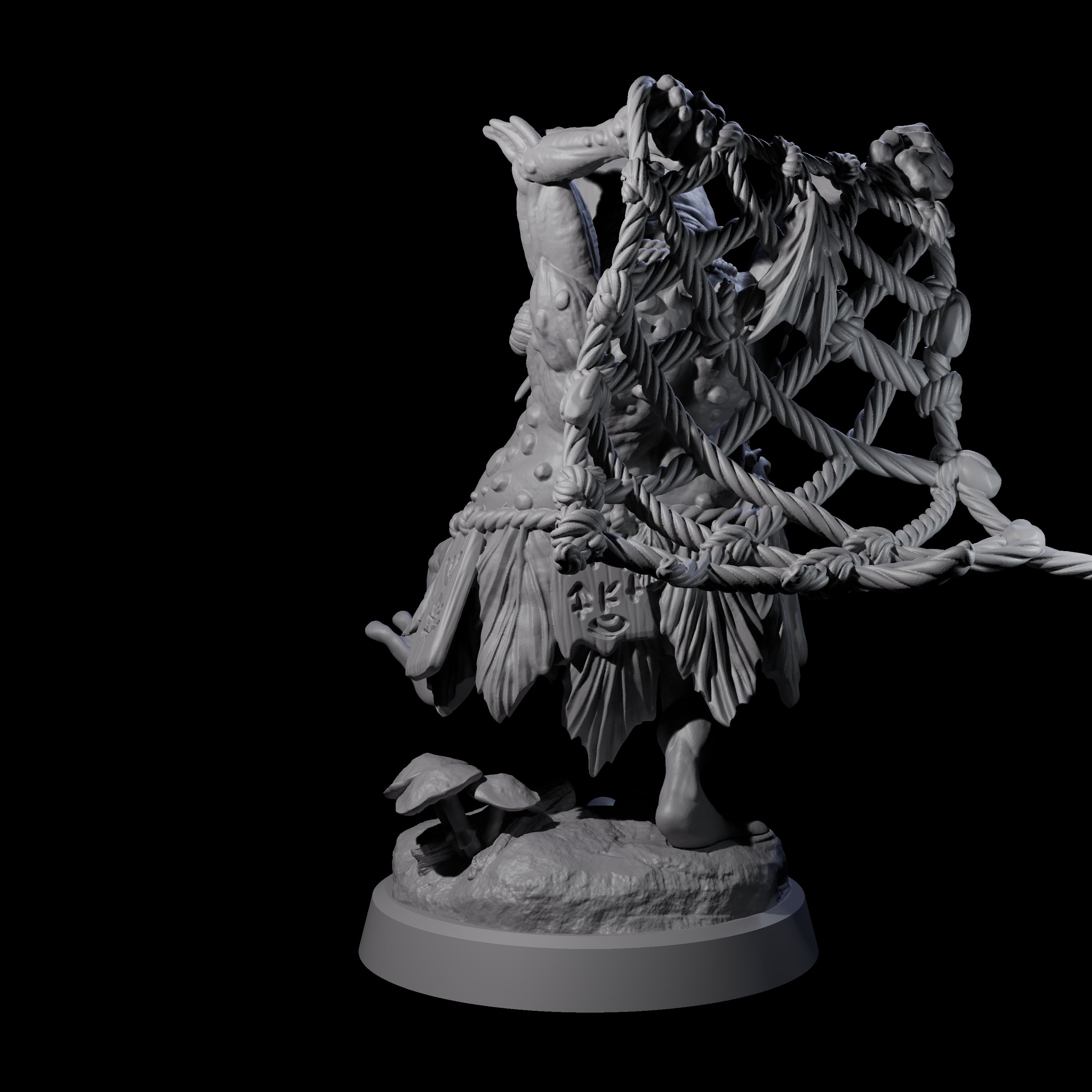 Smelly Kua-Toa Mystic C Miniature for Dungeons and Dragons, Pathfinder or other TTRPGs