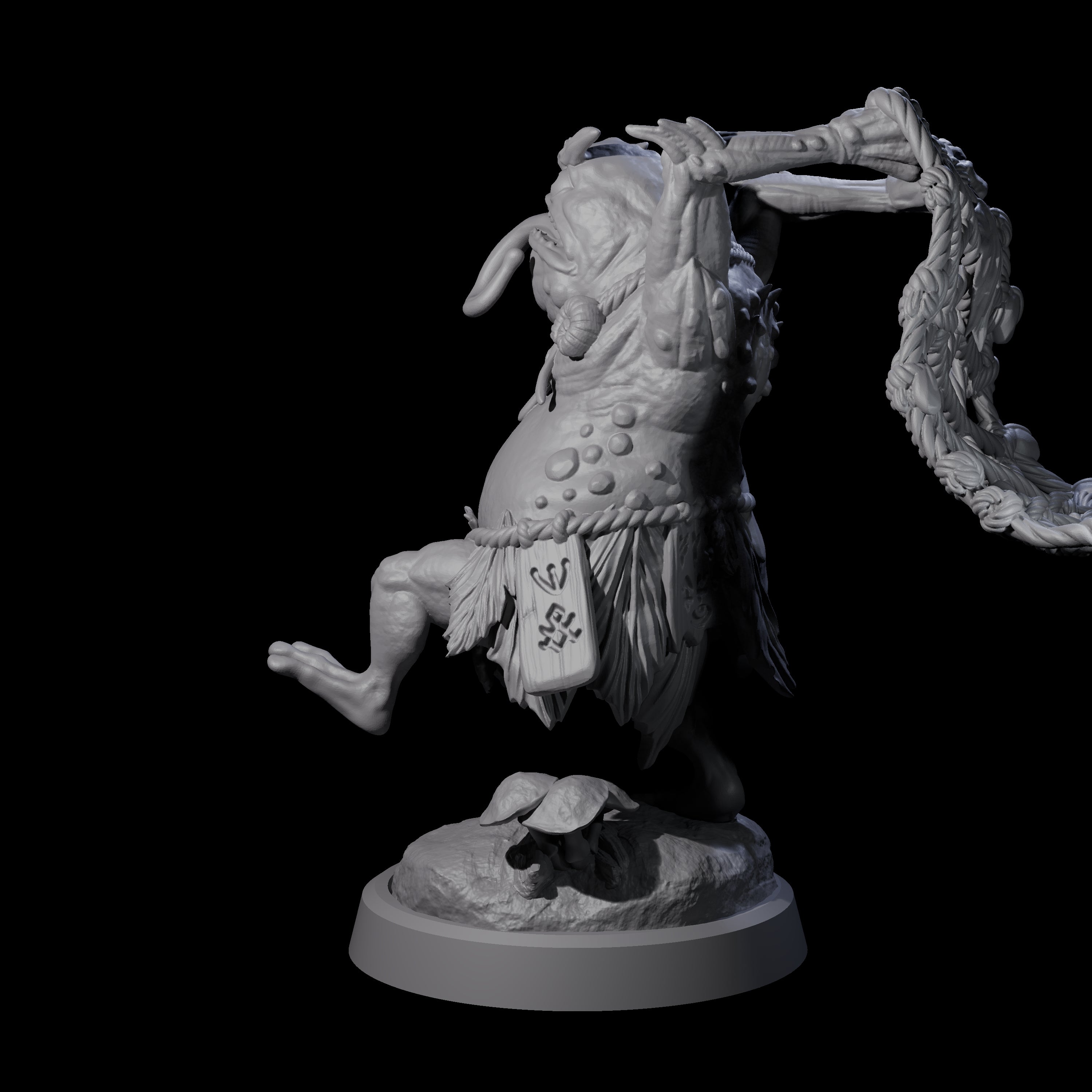 Smelly Kua-Toa Mystic C Miniature for Dungeons and Dragons, Pathfinder or other TTRPGs