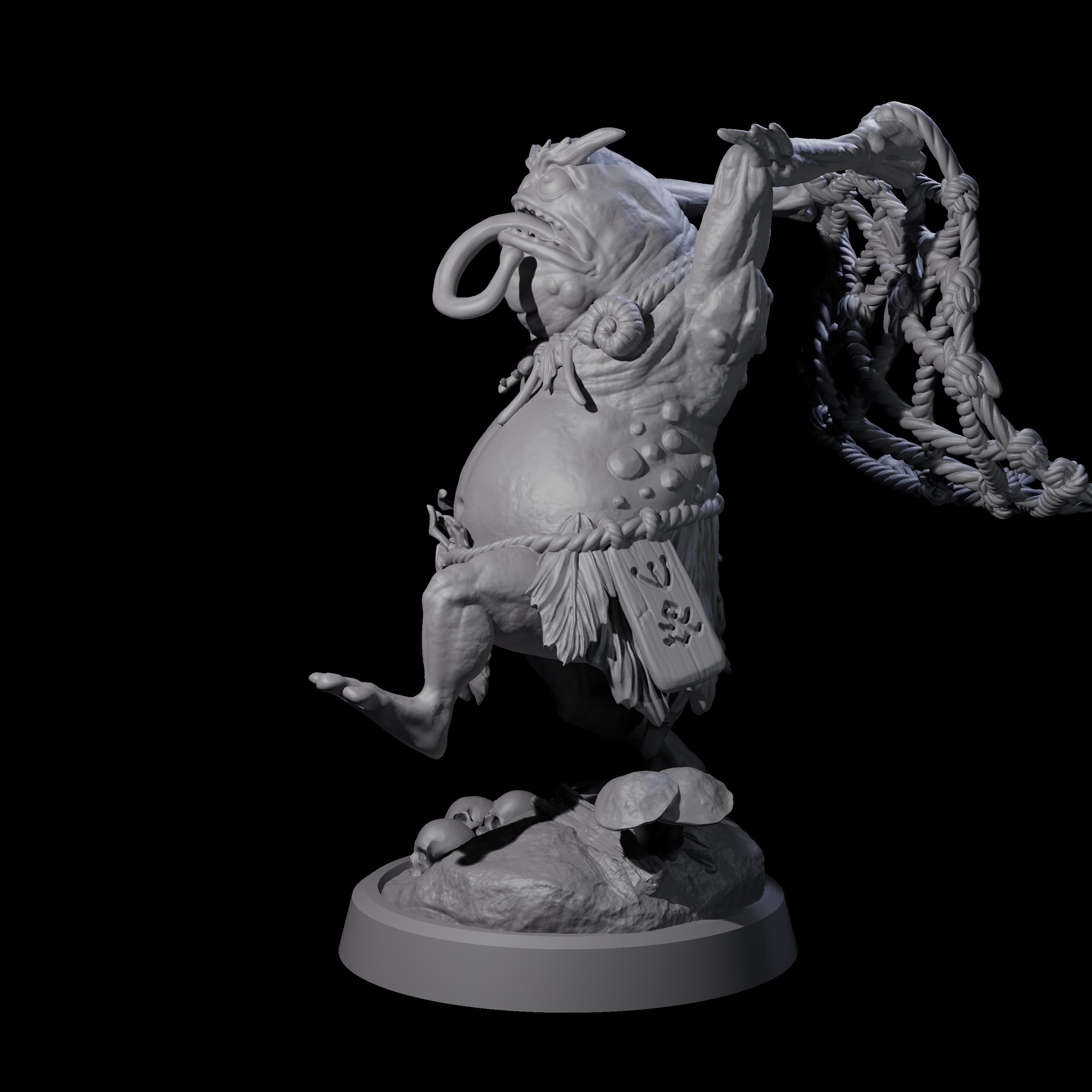 Smelly Kua-Toa Mystic C Miniature for Dungeons and Dragons, Pathfinder or other TTRPGs