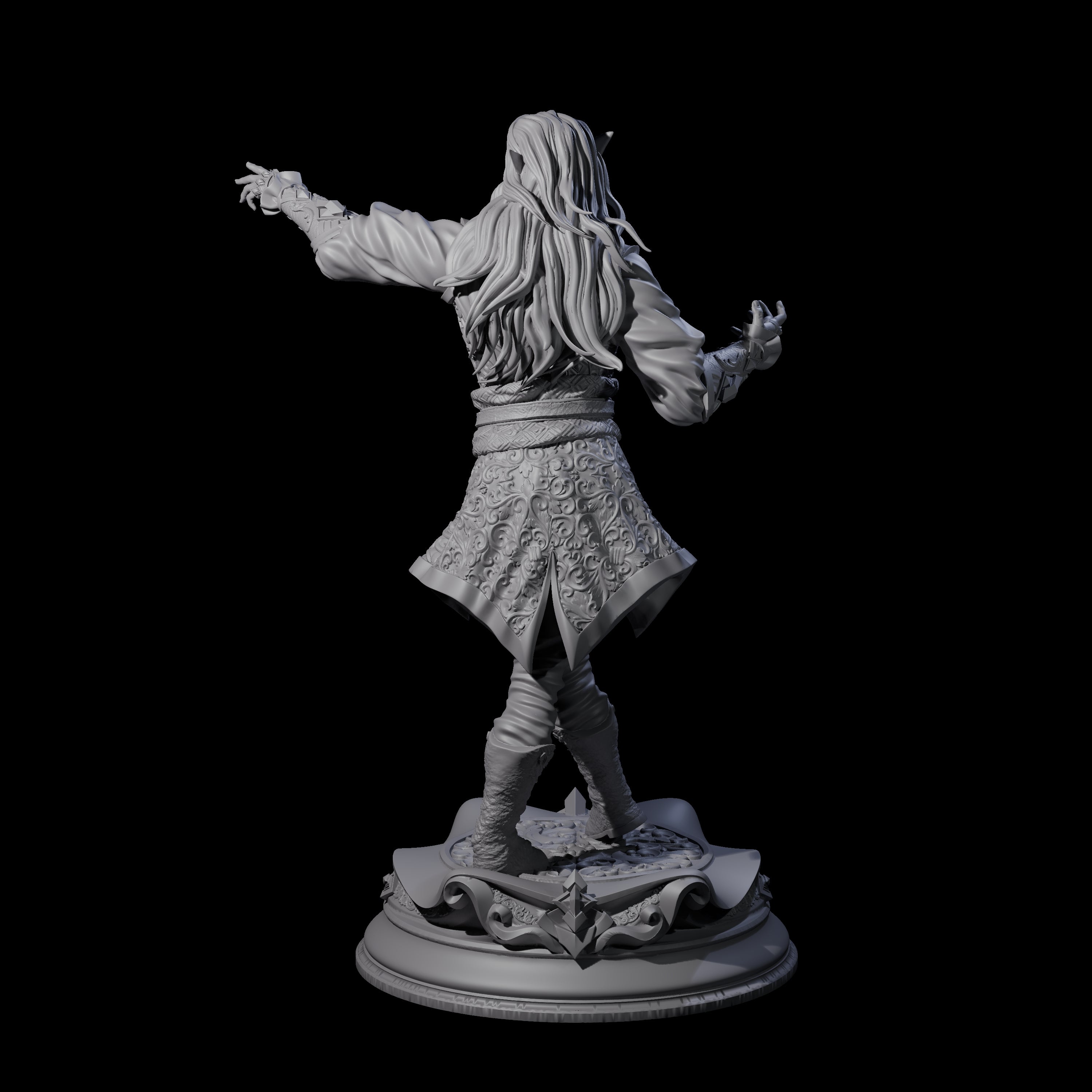 Smiling Elf Druid Miniature for Dungeons and Dragons, Pathfinder or other TTRPGs