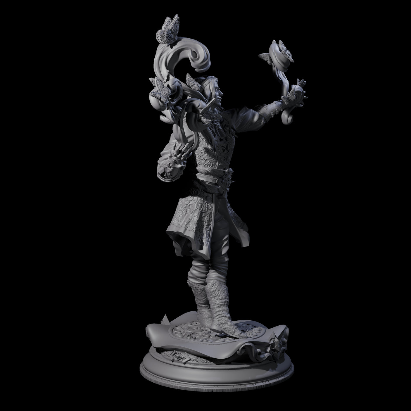 Smiling Elf Druid Miniature for Dungeons and Dragons, Pathfinder or other TTRPGs