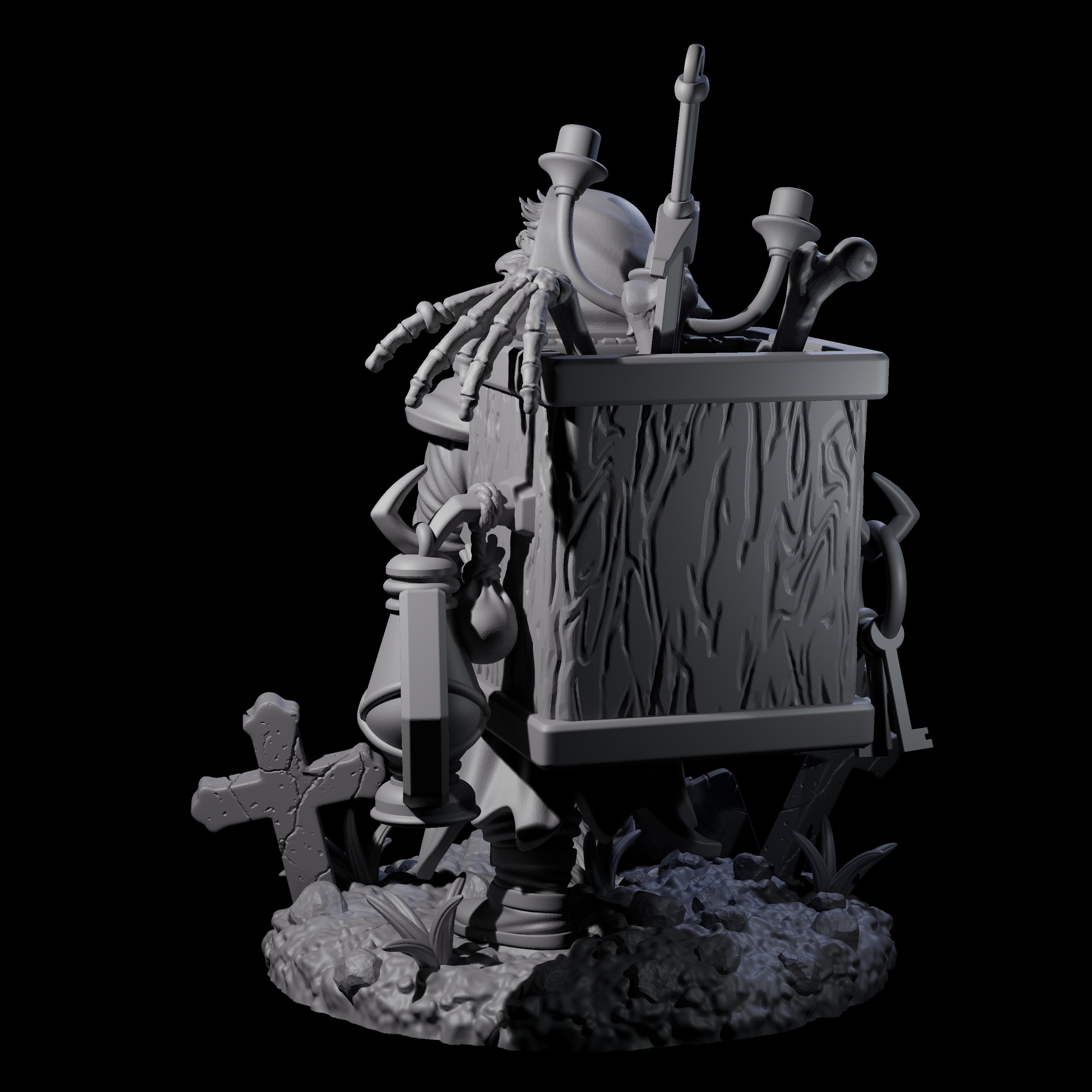 Smiling Gravedigger Miniature for Dungeons and Dragons, Pathfinder or other TTRPGs