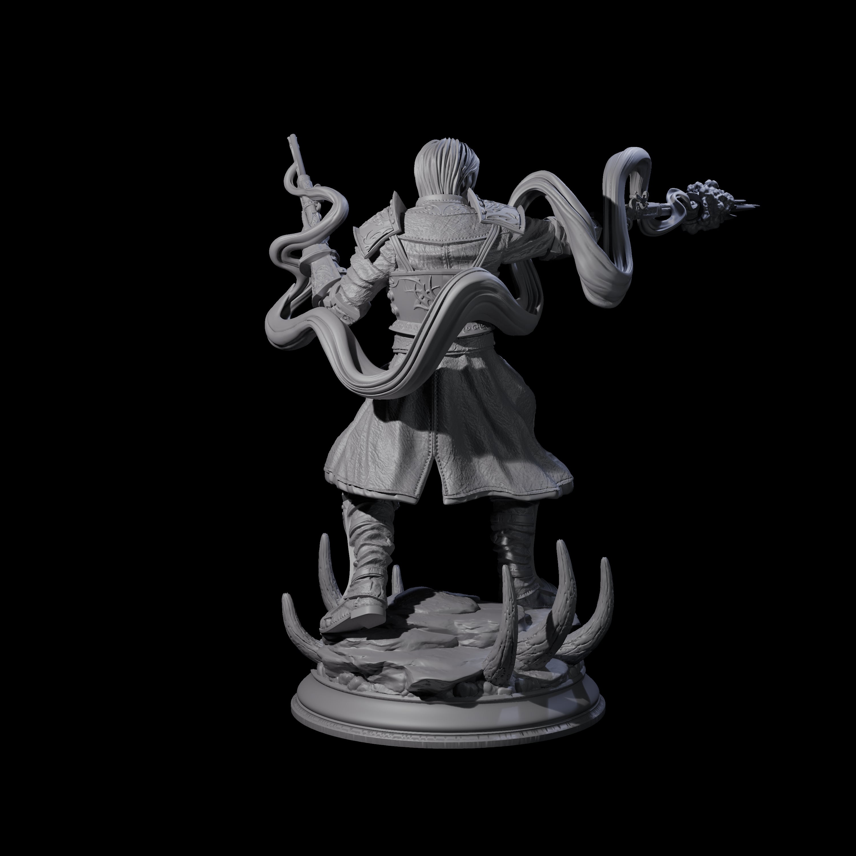 Smokey Gunslinger Miniature for Dungeons and Dragons, Pathfinder or other TTRPGs