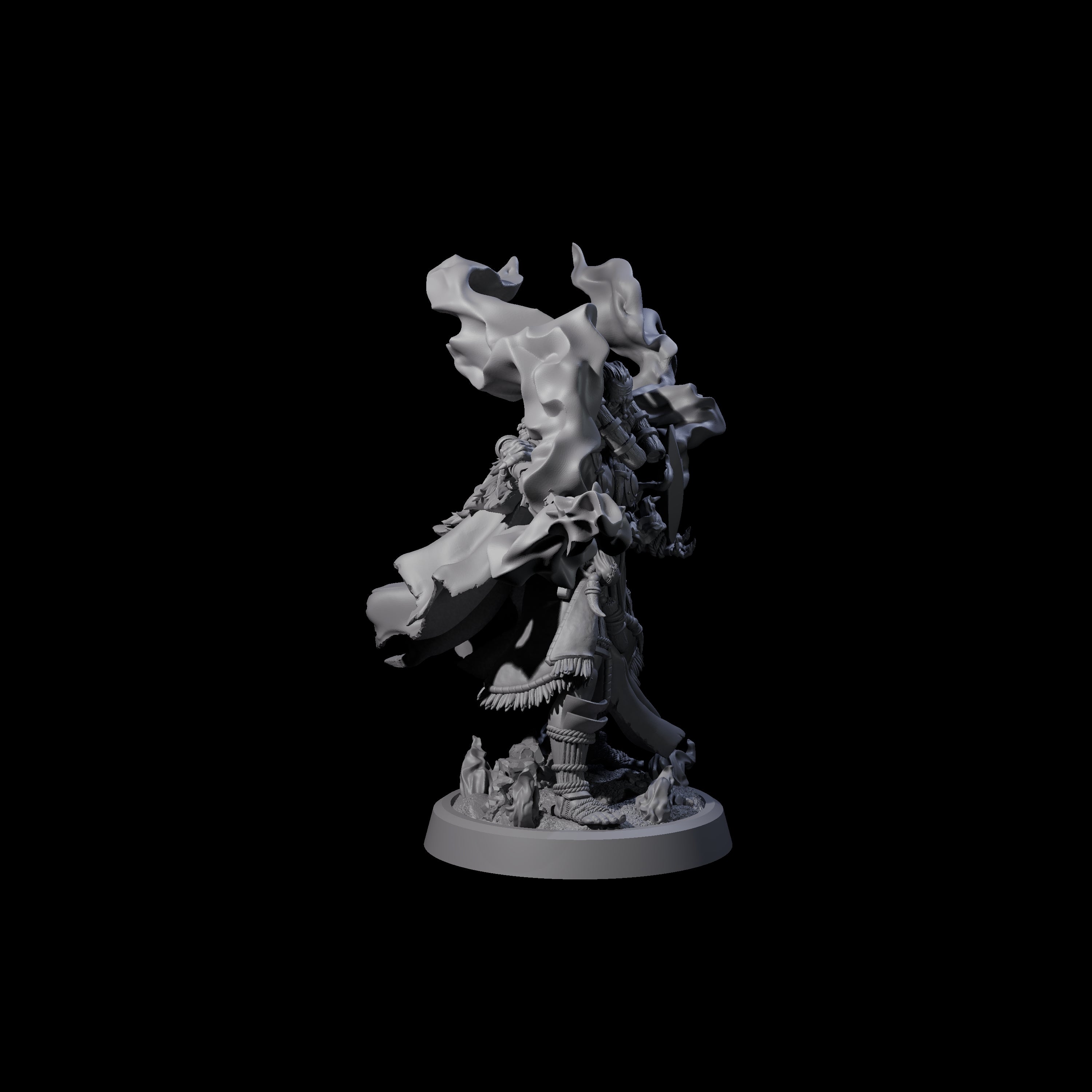 Smoking Blade Orc Fighter Miniature for Dungeons and Dragons, Pathfinder or other TTRPGs