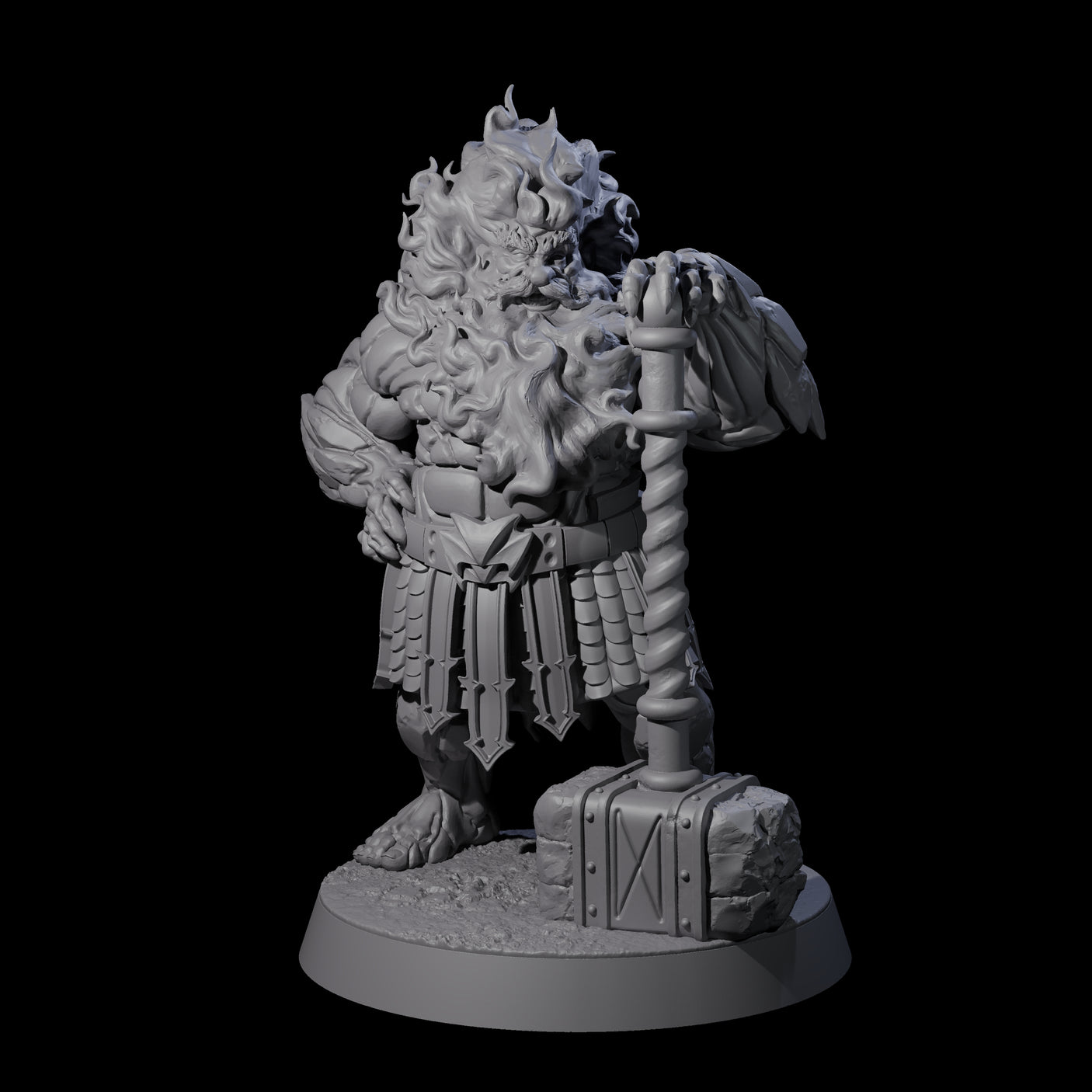Smoking Dwarf Foebreaker B Miniature for Dungeons and Dragons, Pathfinder or other TTRPGs
