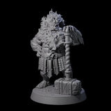 Smoking Dwarf Foebreaker B Miniature for Dungeons and Dragons, Pathfinder or other TTRPGs