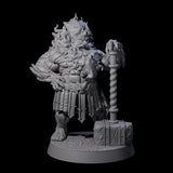 Smoking Dwarf Foebreaker B Miniature for Dungeons and Dragons, Pathfinder or other TTRPGs