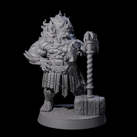 Smoking Dwarf Foebreaker B Miniature for Dungeons and Dragons, Pathfinder or other TTRPGs