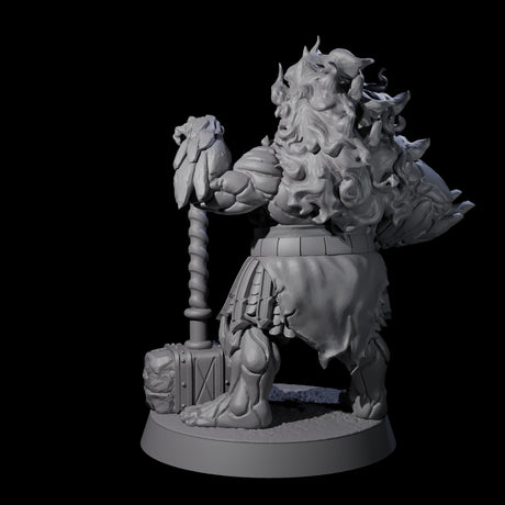 Smoking Dwarf Foebreaker B Miniature for Dungeons and Dragons, Pathfinder or other TTRPGs