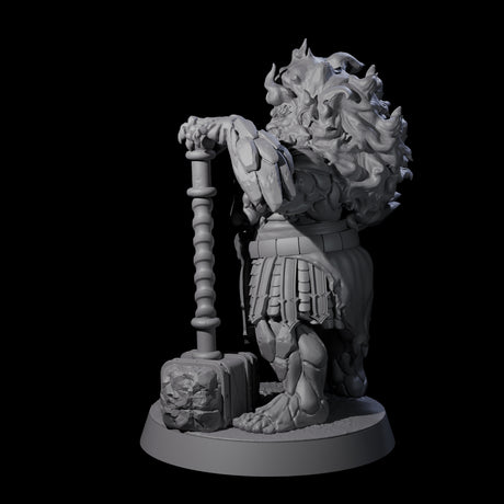 Smoking Dwarf Foebreaker B Miniature for Dungeons and Dragons, Pathfinder or other TTRPGs