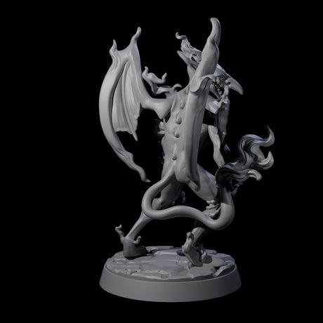 Smoking Fire Mephit Miniature for Dungeons and Dragons, Pathfinder or other TTRPGs