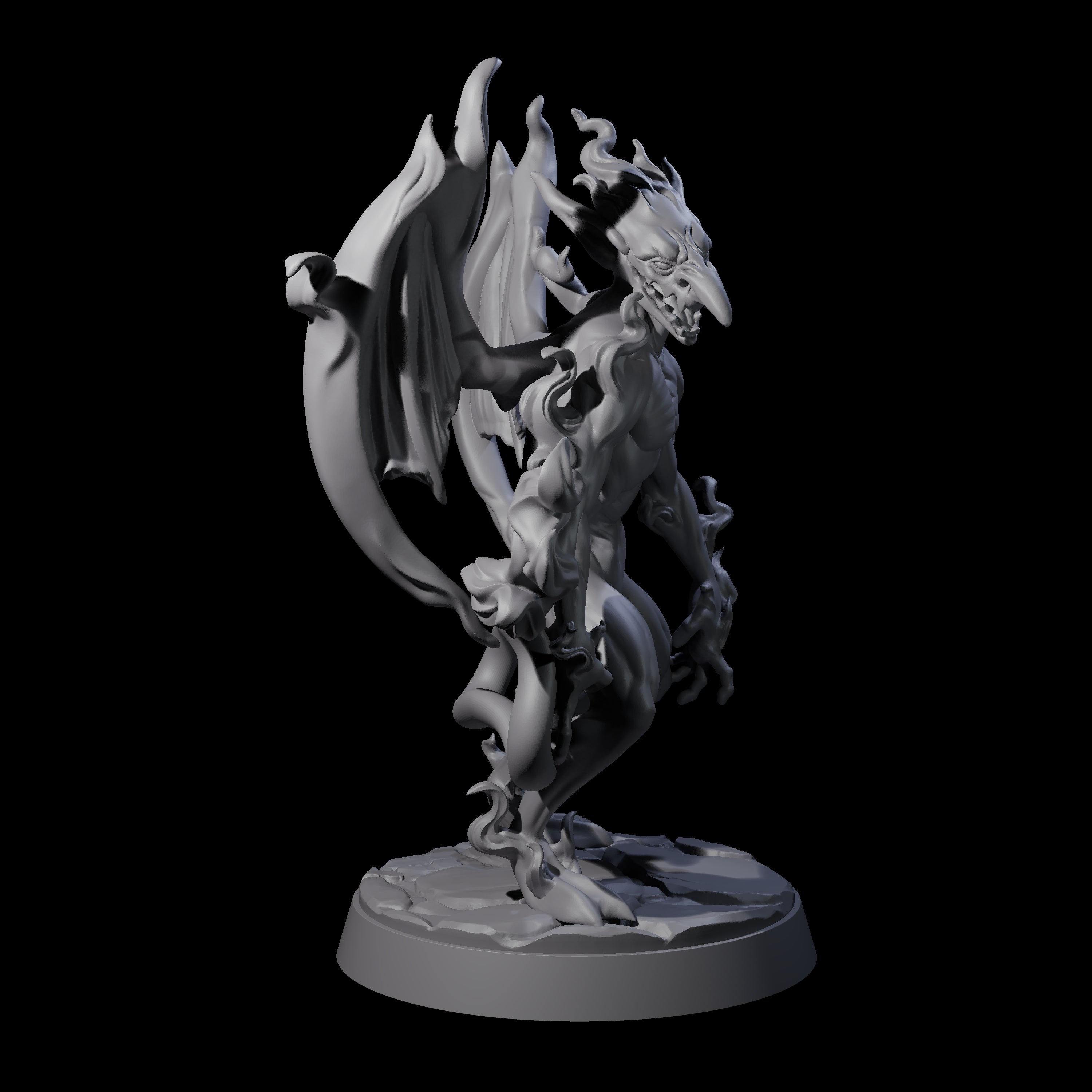 Smoking Fire Mephit Miniature for Dungeons and Dragons, Pathfinder or other TTRPGs