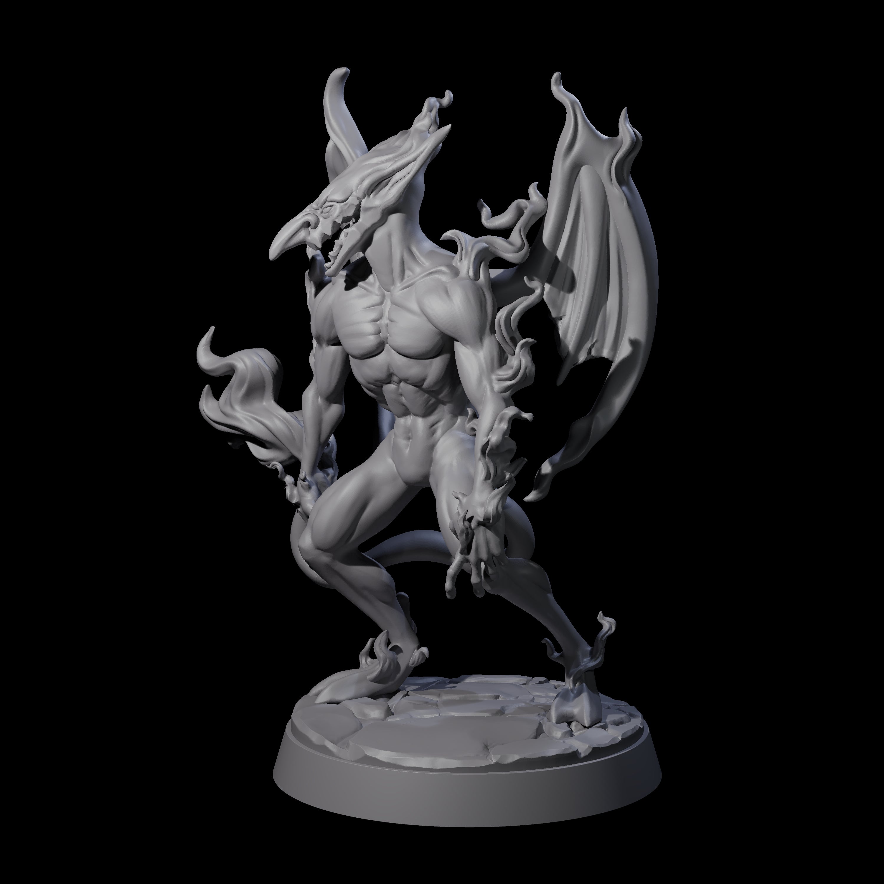 Smoking Fire Mephit Miniature for Dungeons and Dragons, Pathfinder or other TTRPGs