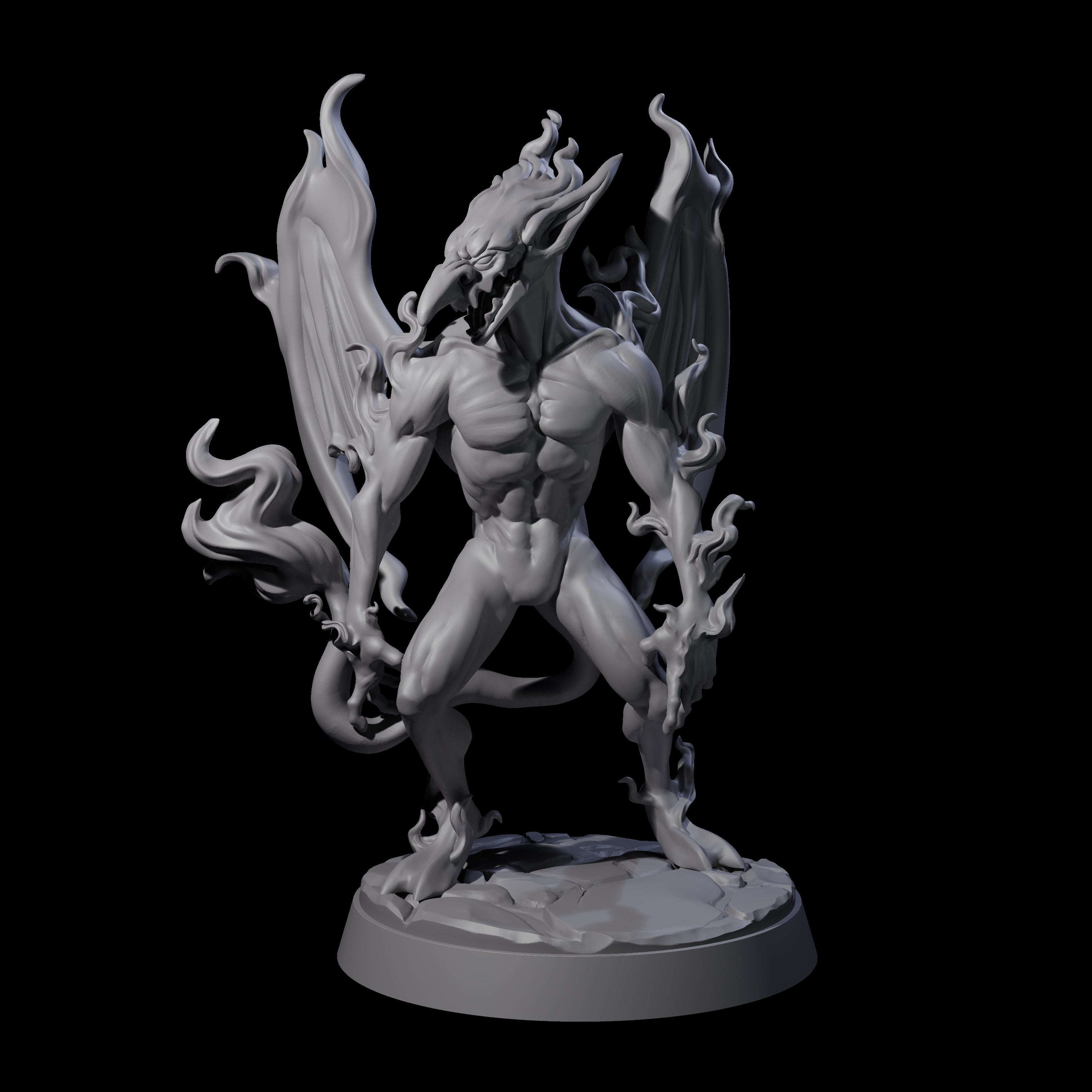 Smoking Fire Mephit Miniature for Dungeons and Dragons, Pathfinder or other TTRPGs
