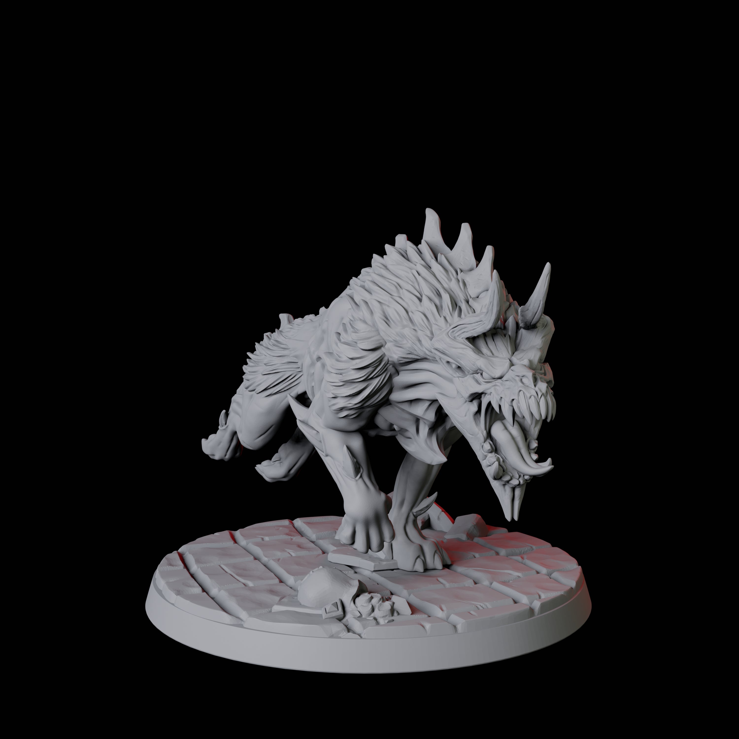 Smoking Hell Hound A Miniature for Dungeons and Dragons, Pathfinder or other TTRPGs