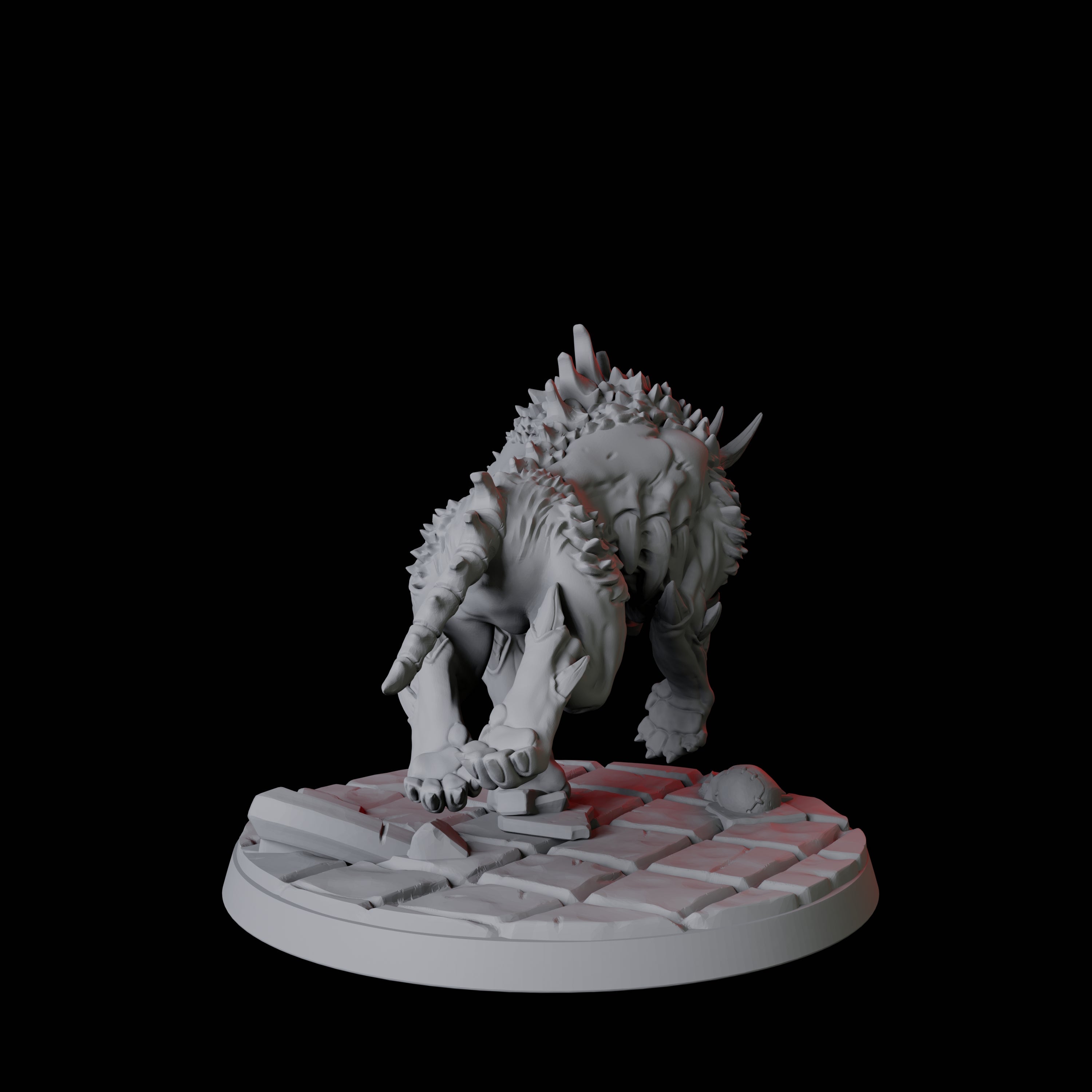 Smoking Hell Hound A Miniature for Dungeons and Dragons, Pathfinder or other TTRPGs