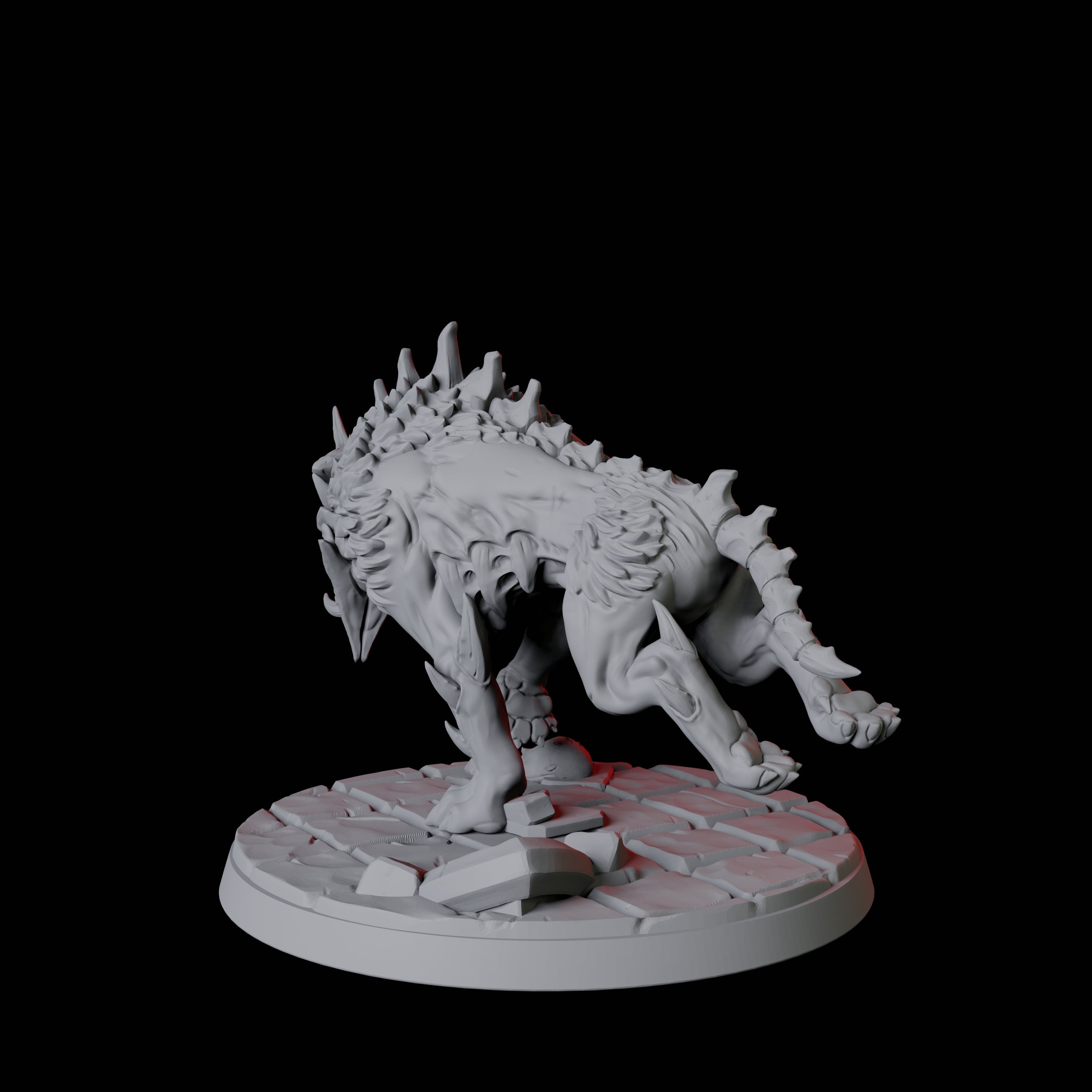 Smoking Hell Hound A Miniature for Dungeons and Dragons, Pathfinder or other TTRPGs