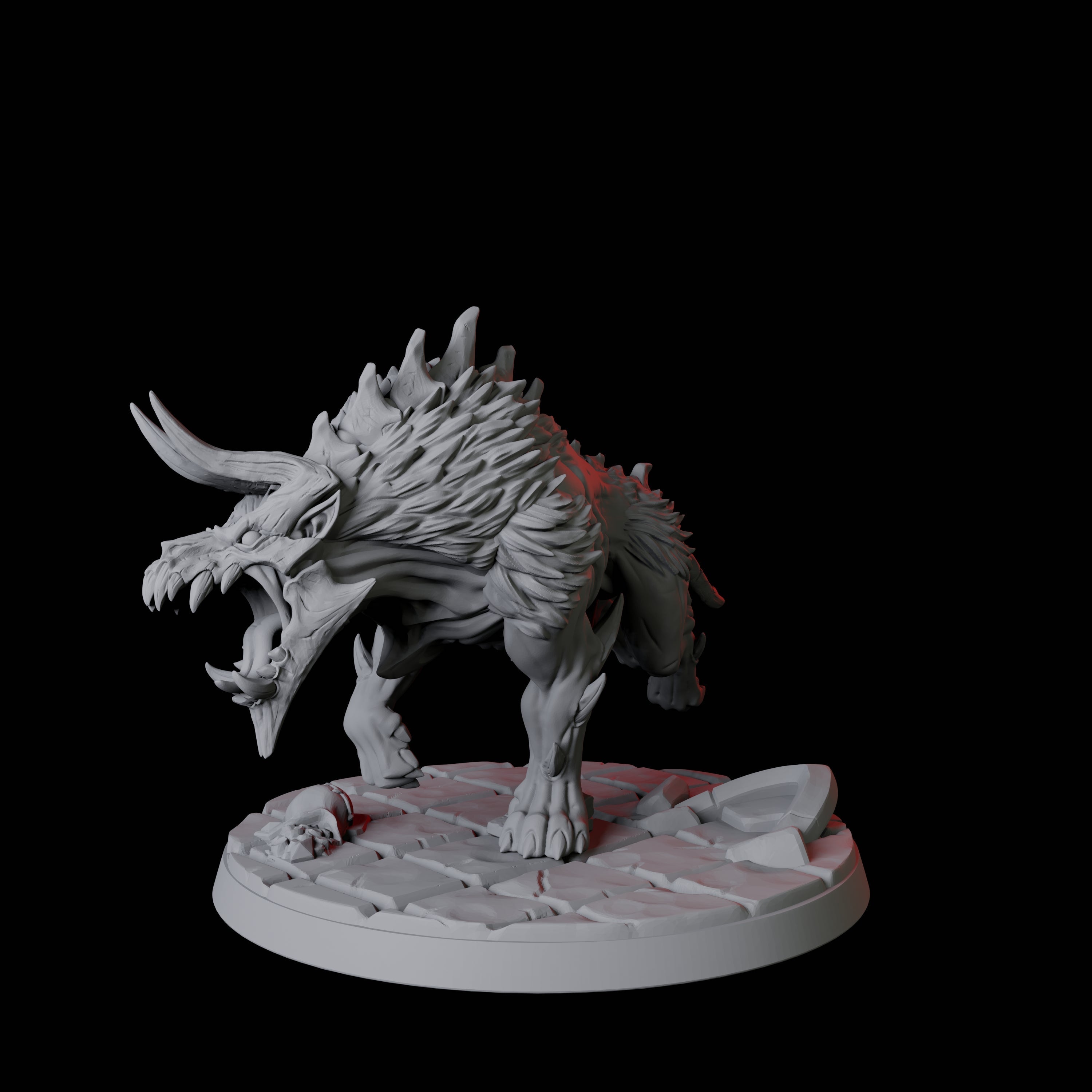 Smoking Hell Hound A Miniature for Dungeons and Dragons, Pathfinder or other TTRPGs