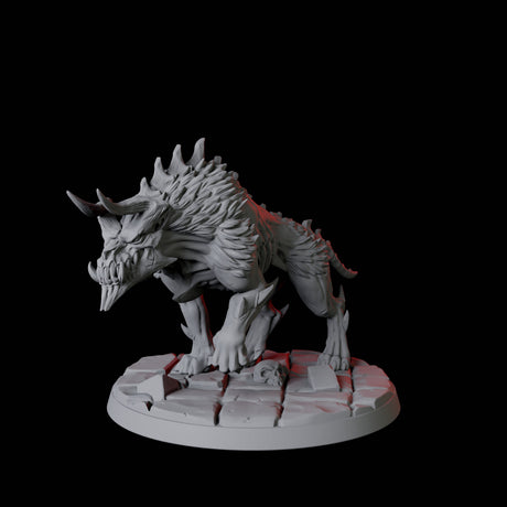 Smoking Hell Hound B Miniature for Dungeons and Dragons, Pathfinder or other TTRPGs