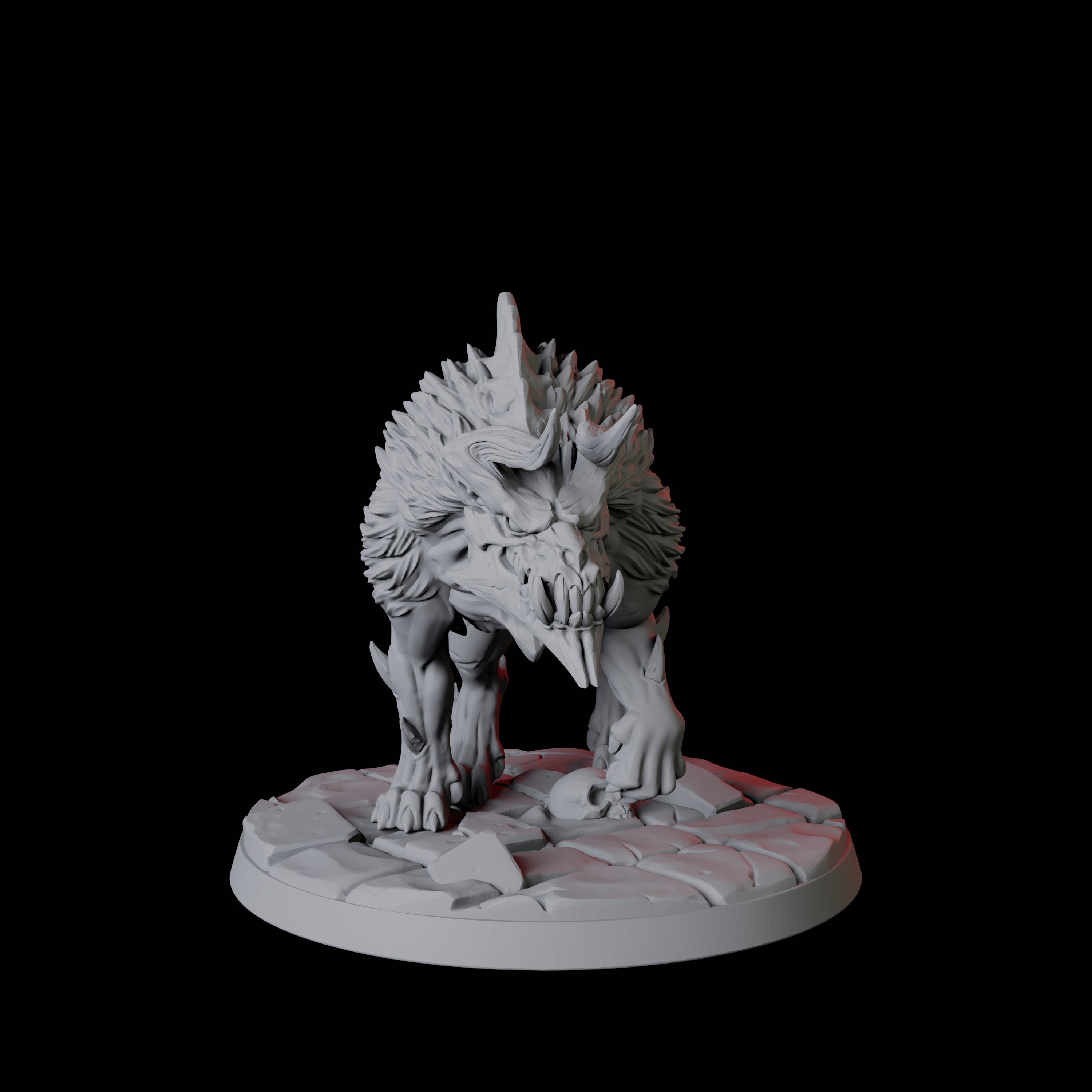 Smoking Hell Hound B Miniature for Dungeons and Dragons, Pathfinder or other TTRPGs