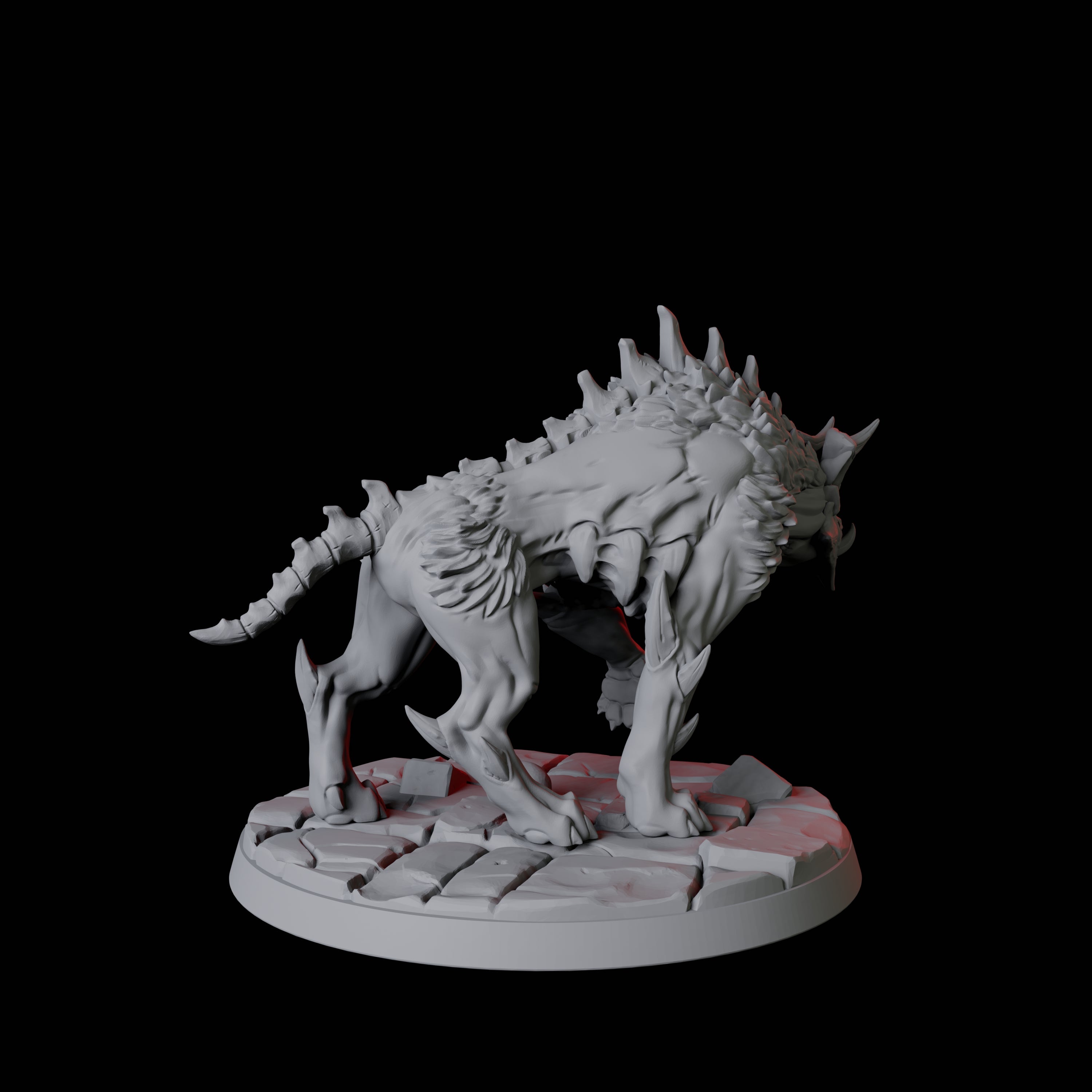 Smoking Hell Hound B Miniature for Dungeons and Dragons, Pathfinder or other TTRPGs