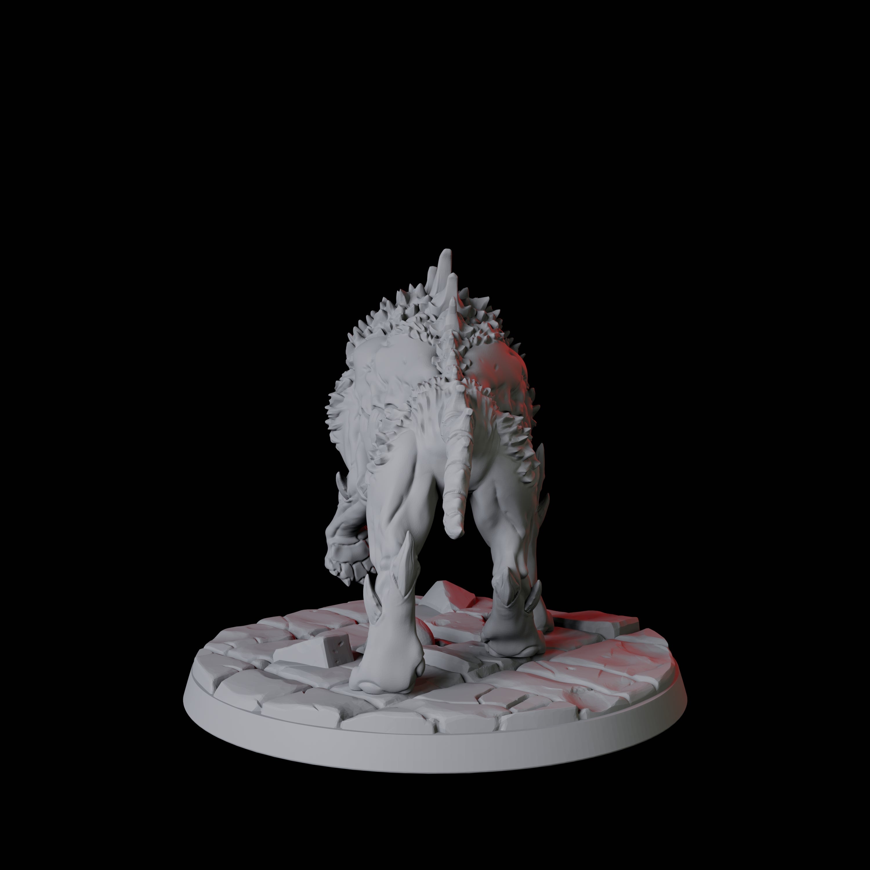 Smoking Hell Hound B Miniature for Dungeons and Dragons, Pathfinder or other TTRPGs