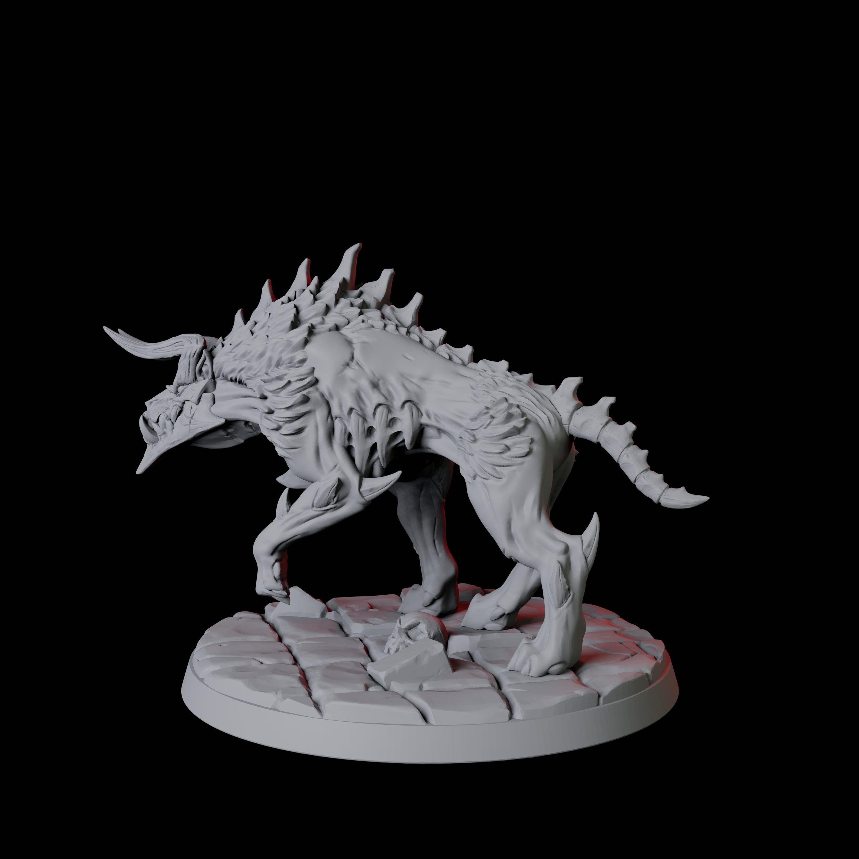 Smoking Hell Hound B Miniature for Dungeons and Dragons, Pathfinder or other TTRPGs