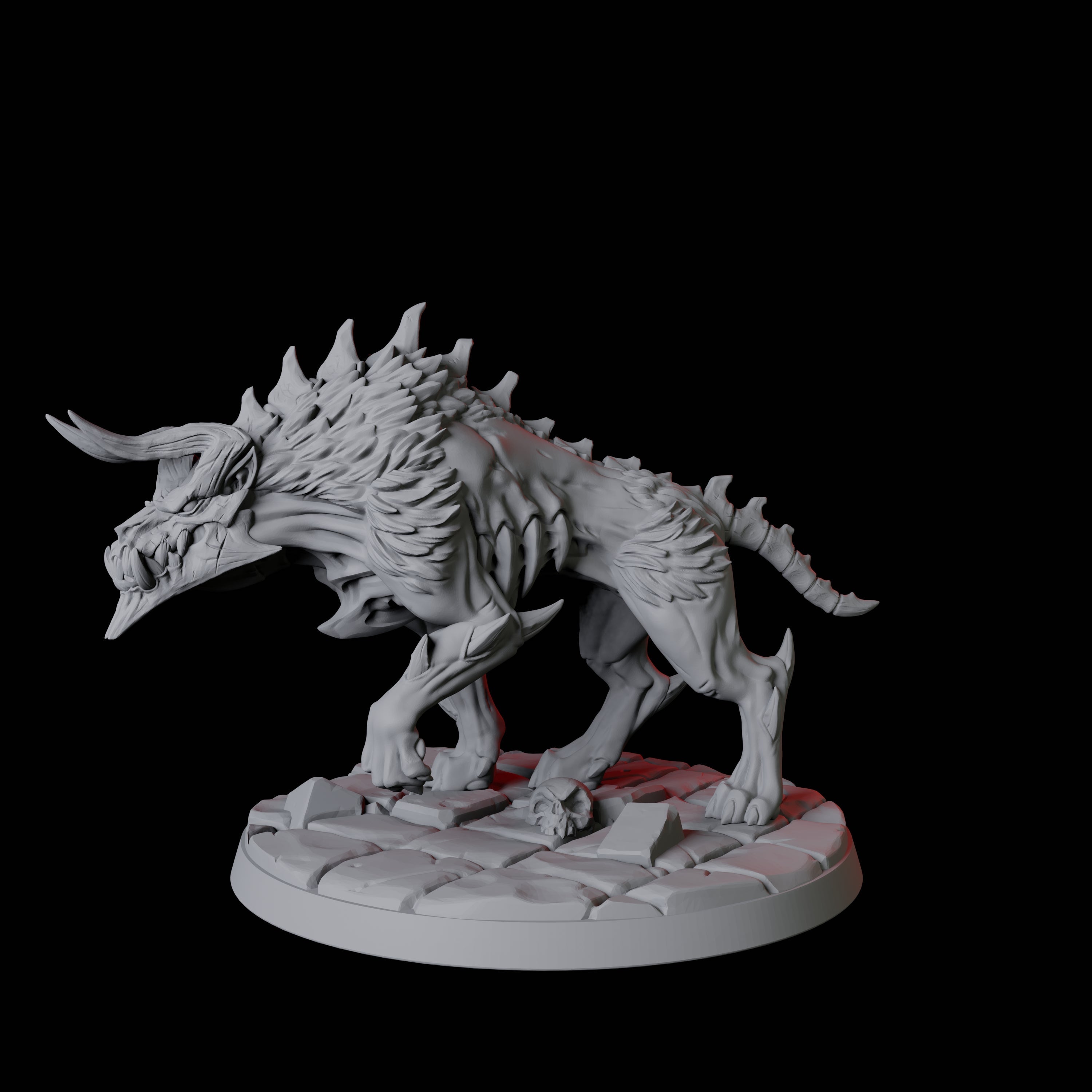 Smoking Hell Hound B Miniature for Dungeons and Dragons, Pathfinder or other TTRPGs