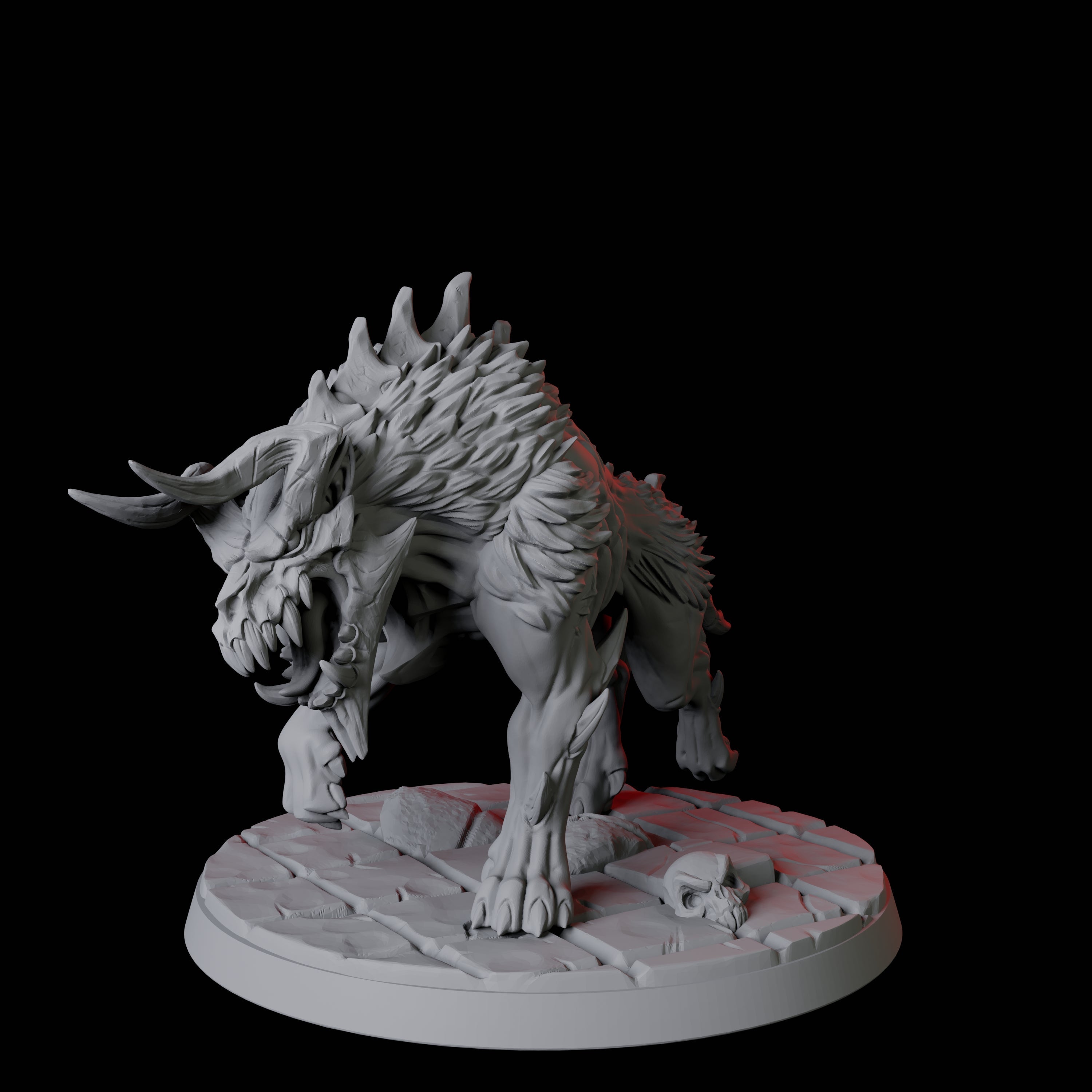 Smoking Hell Hound C Miniature for Dungeons and Dragons, Pathfinder or other TTRPGs