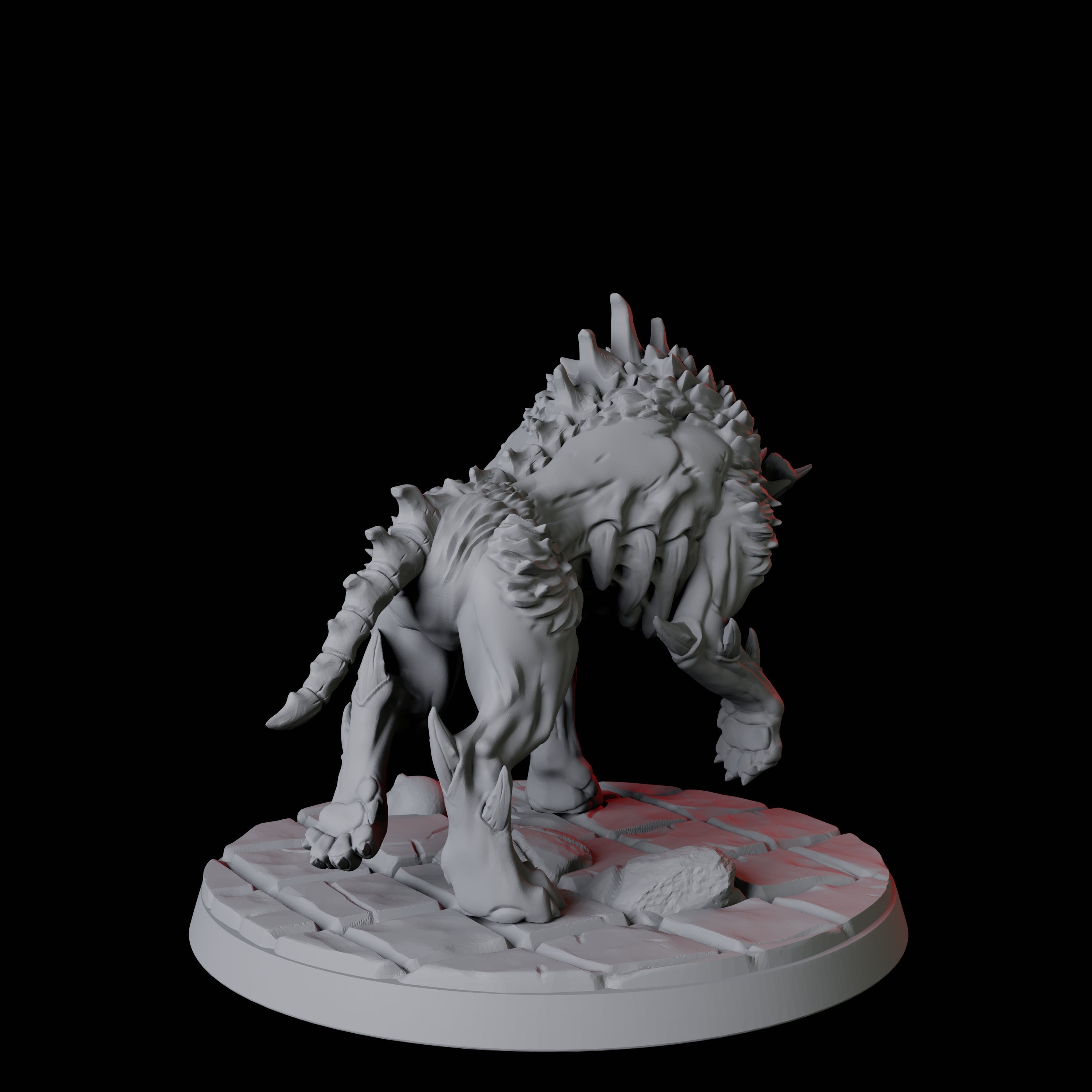 Smoking Hell Hound C Miniature for Dungeons and Dragons, Pathfinder or other TTRPGs