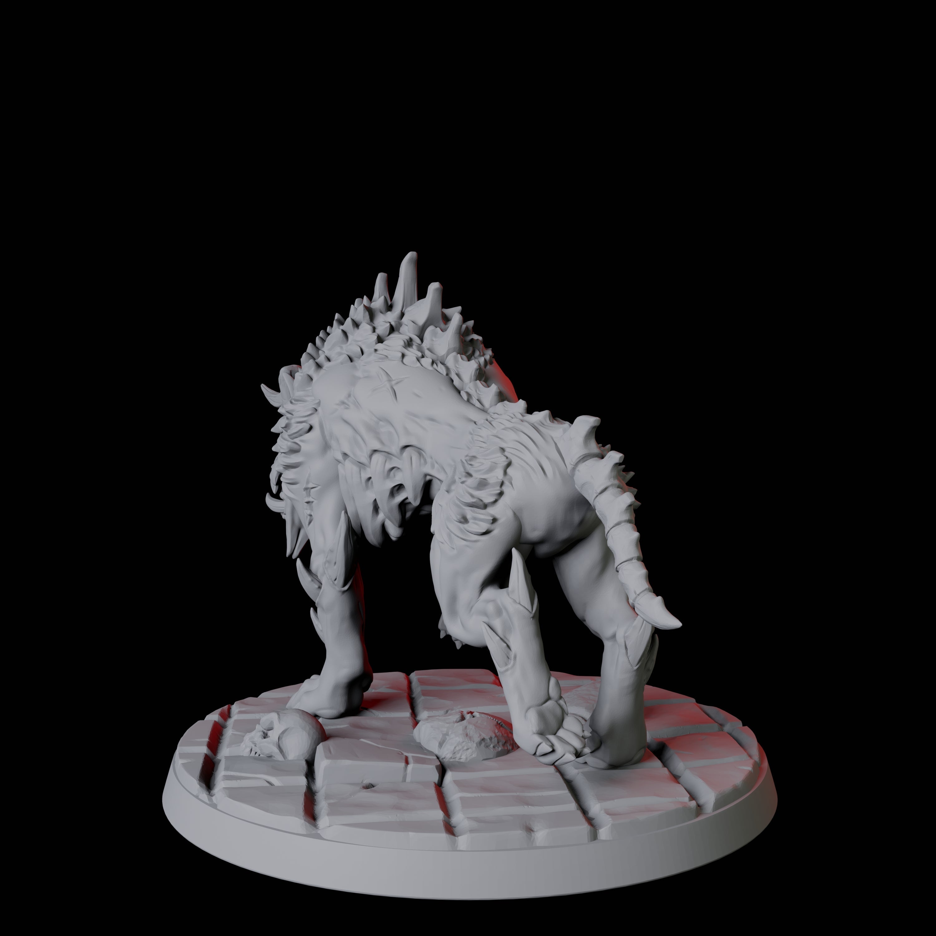 Smoking Hell Hound C Miniature for Dungeons and Dragons, Pathfinder or other TTRPGs