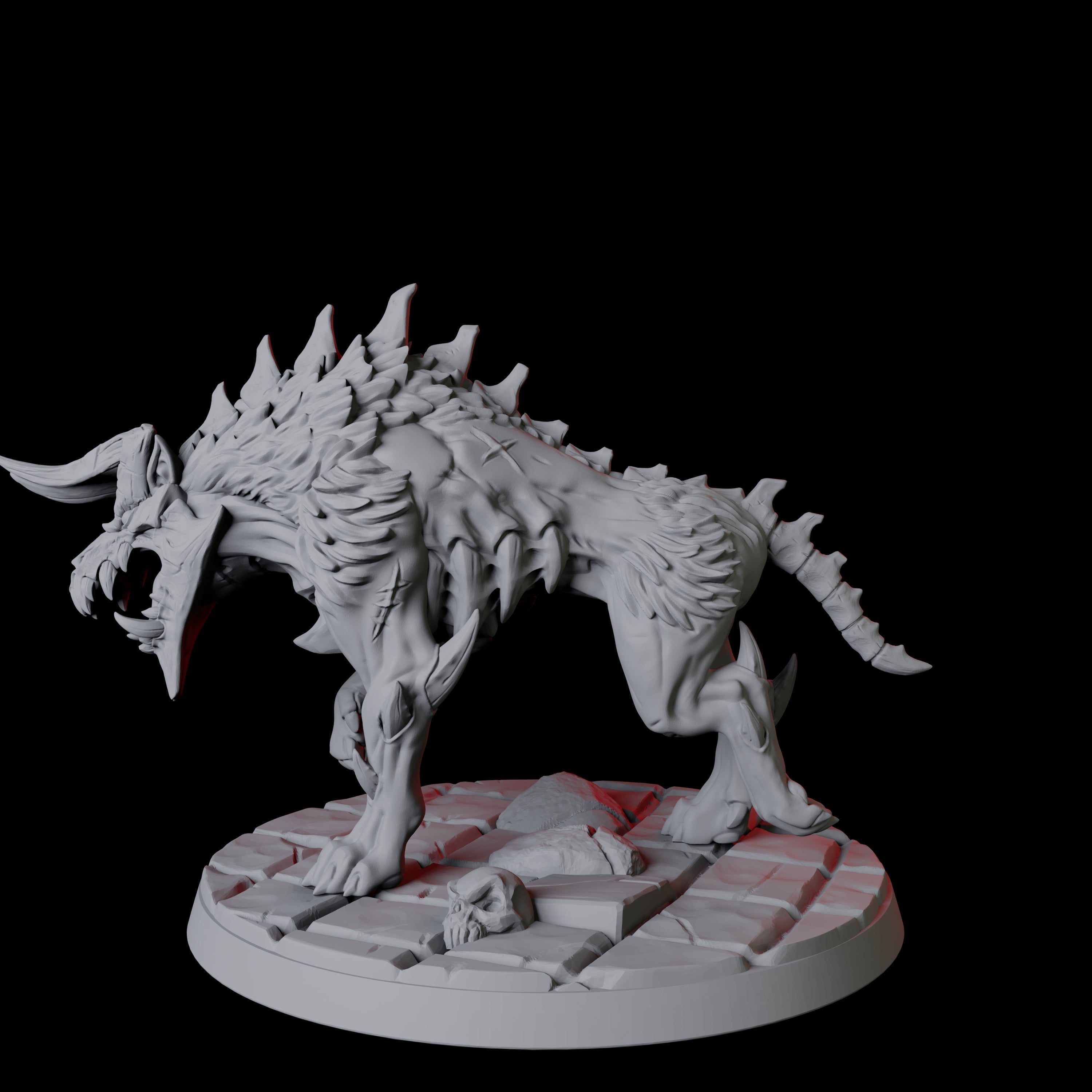 Smoking Hell Hound C Miniature for Dungeons and Dragons, Pathfinder or other TTRPGs