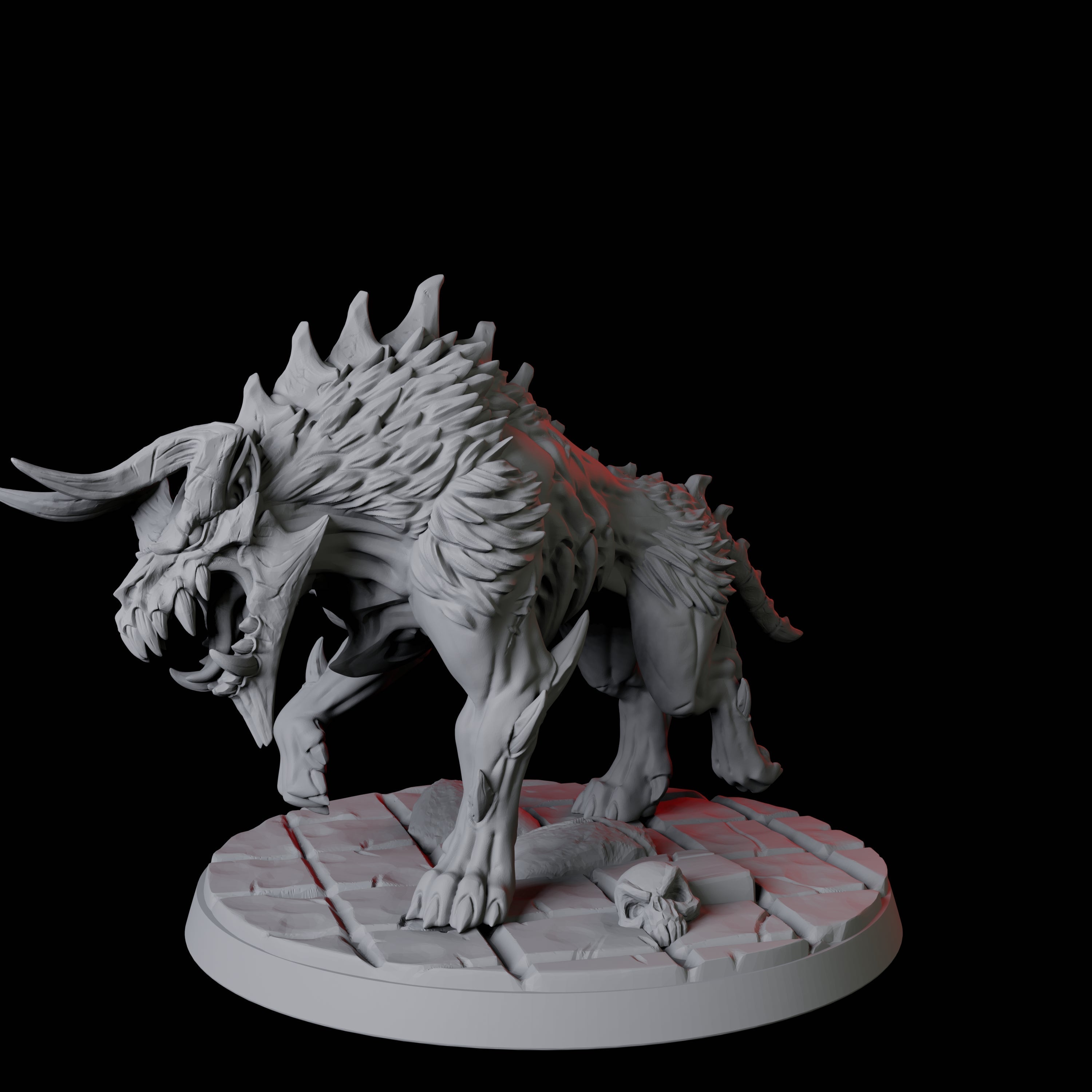 Smoking Hell Hound C Miniature for Dungeons and Dragons, Pathfinder or other TTRPGs