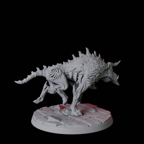 Smoking Hell Hound D Miniature for Dungeons and Dragons, Pathfinder or other TTRPGs