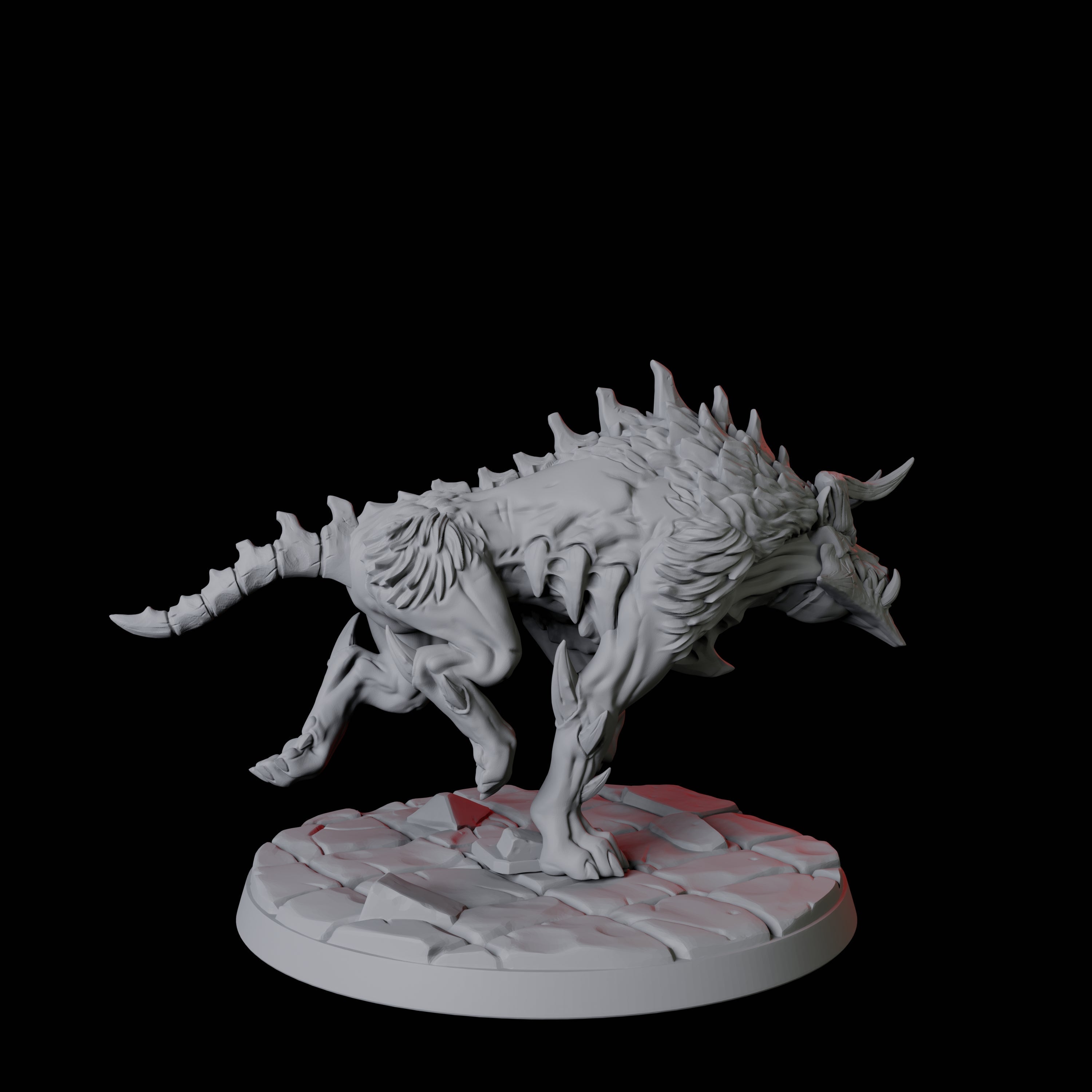 Smoking Hell Hound D Miniature for Dungeons and Dragons, Pathfinder or other TTRPGs