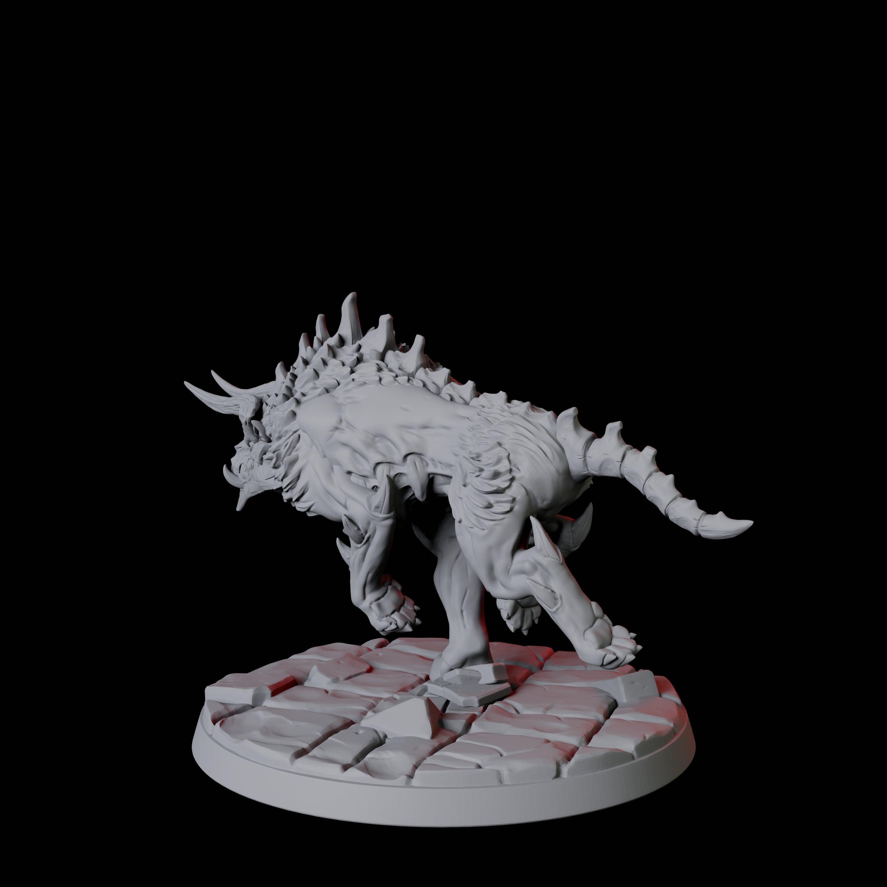 Smoking Hell Hound D Miniature for Dungeons and Dragons, Pathfinder or other TTRPGs