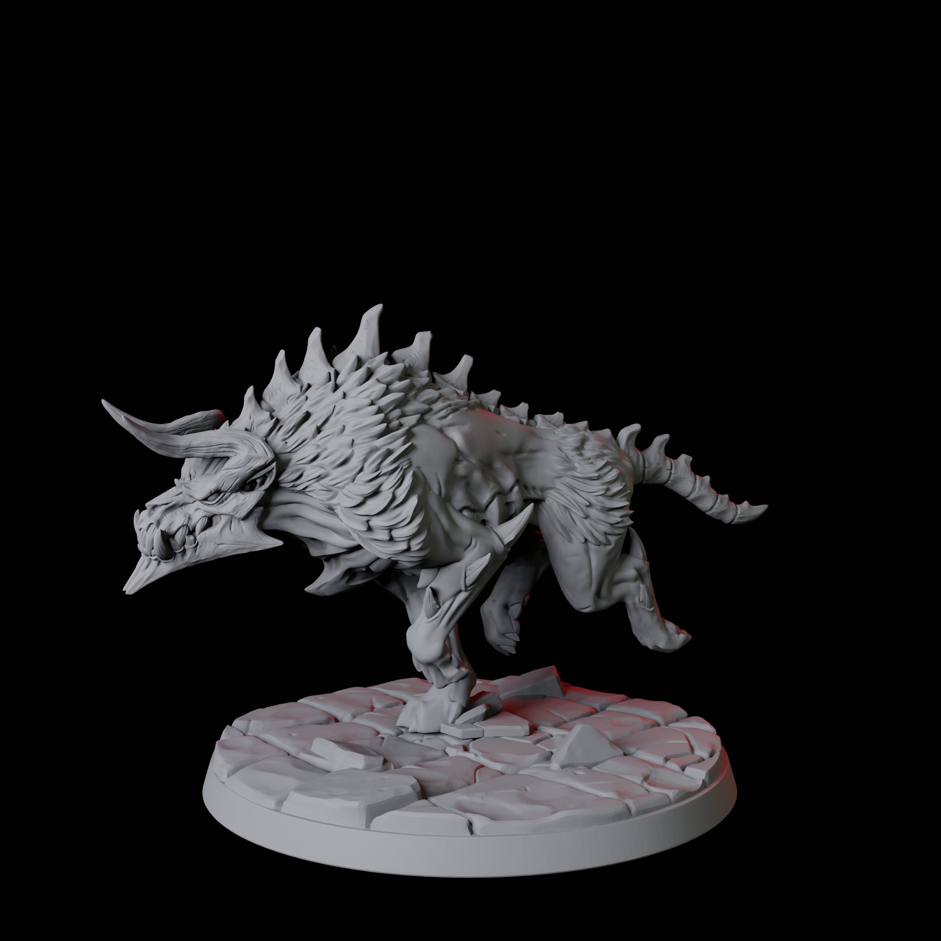 Smoking Hell Hound D Miniature for Dungeons and Dragons, Pathfinder or other TTRPGs