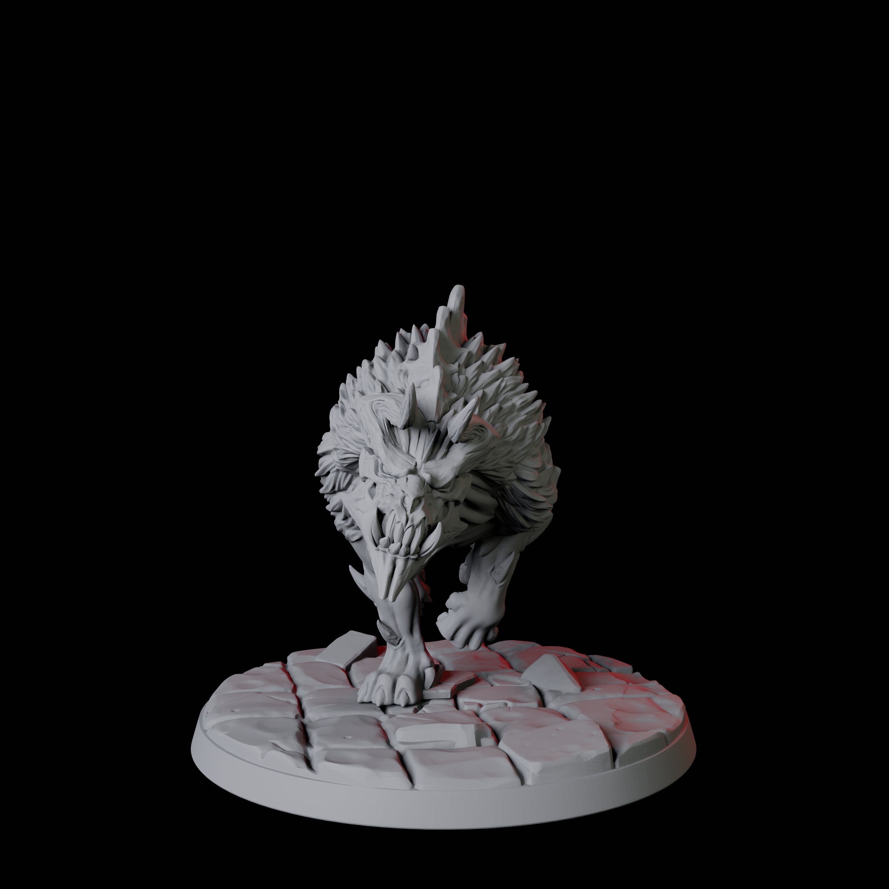 Smoking Hell Hound D Miniature for Dungeons and Dragons, Pathfinder or other TTRPGs