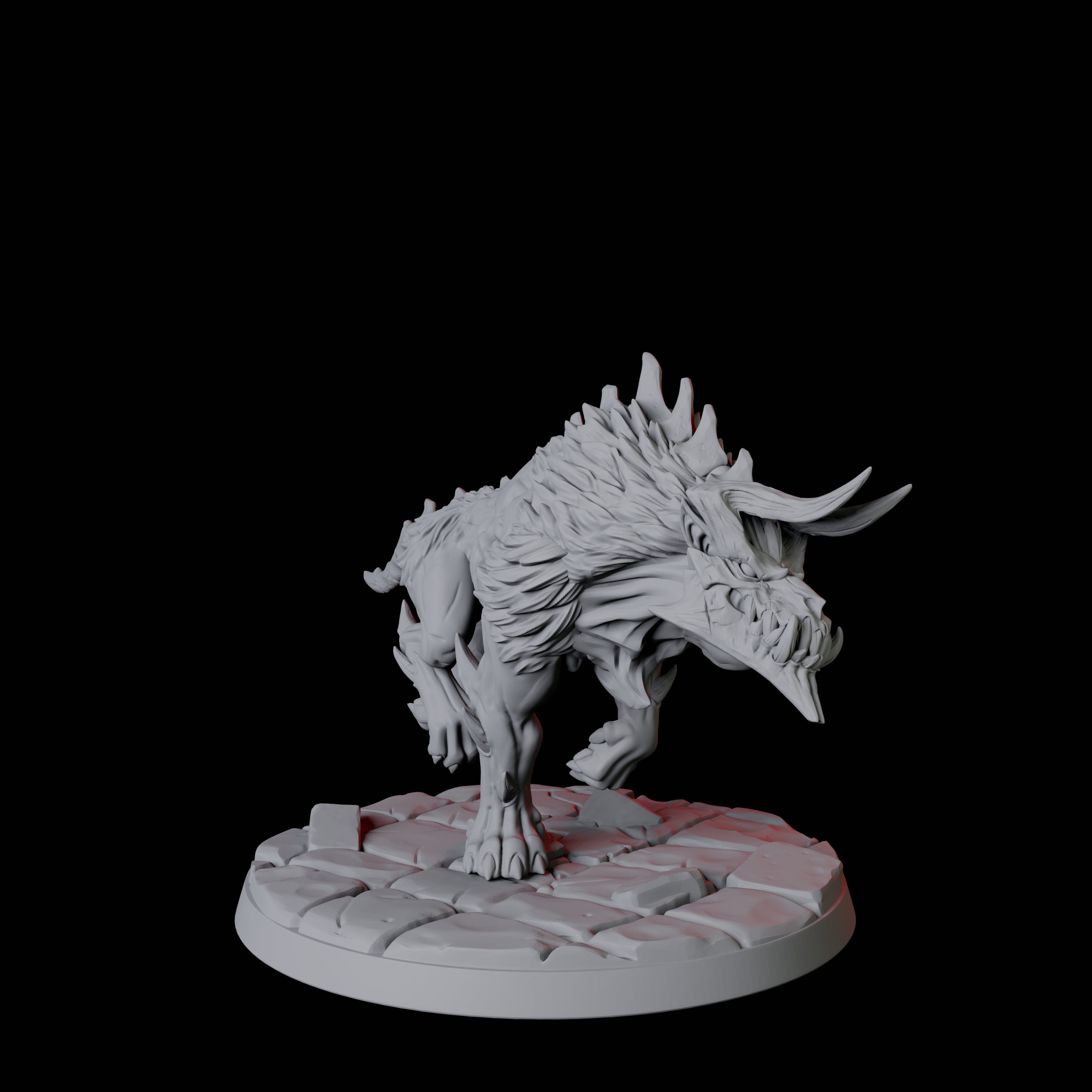 Smoking Hell Hound D Miniature for Dungeons and Dragons, Pathfinder or other TTRPGs