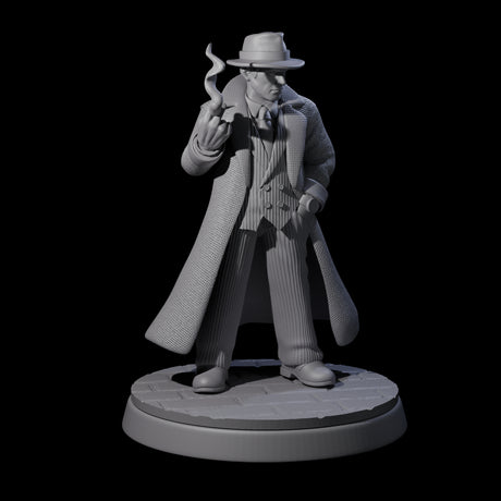 Smoking Mob Gangster Boss Miniature for Dungeons and Dragons, Pathfinder or other TTRPGs