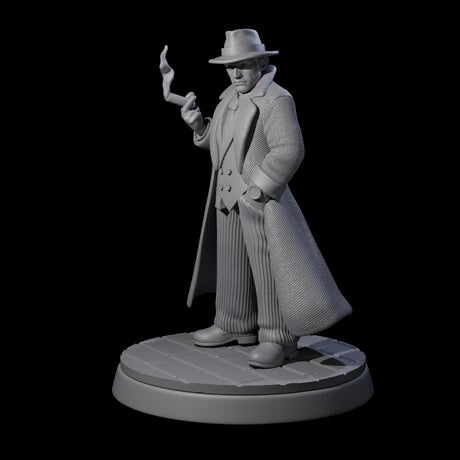 Smoking Mob Gangster Boss Miniature for Dungeons and Dragons, Pathfinder or other TTRPGs