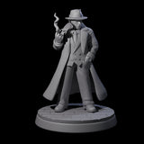 Smoking Mob Gangster Boss Miniature for Dungeons and Dragons, Pathfinder or other TTRPGs